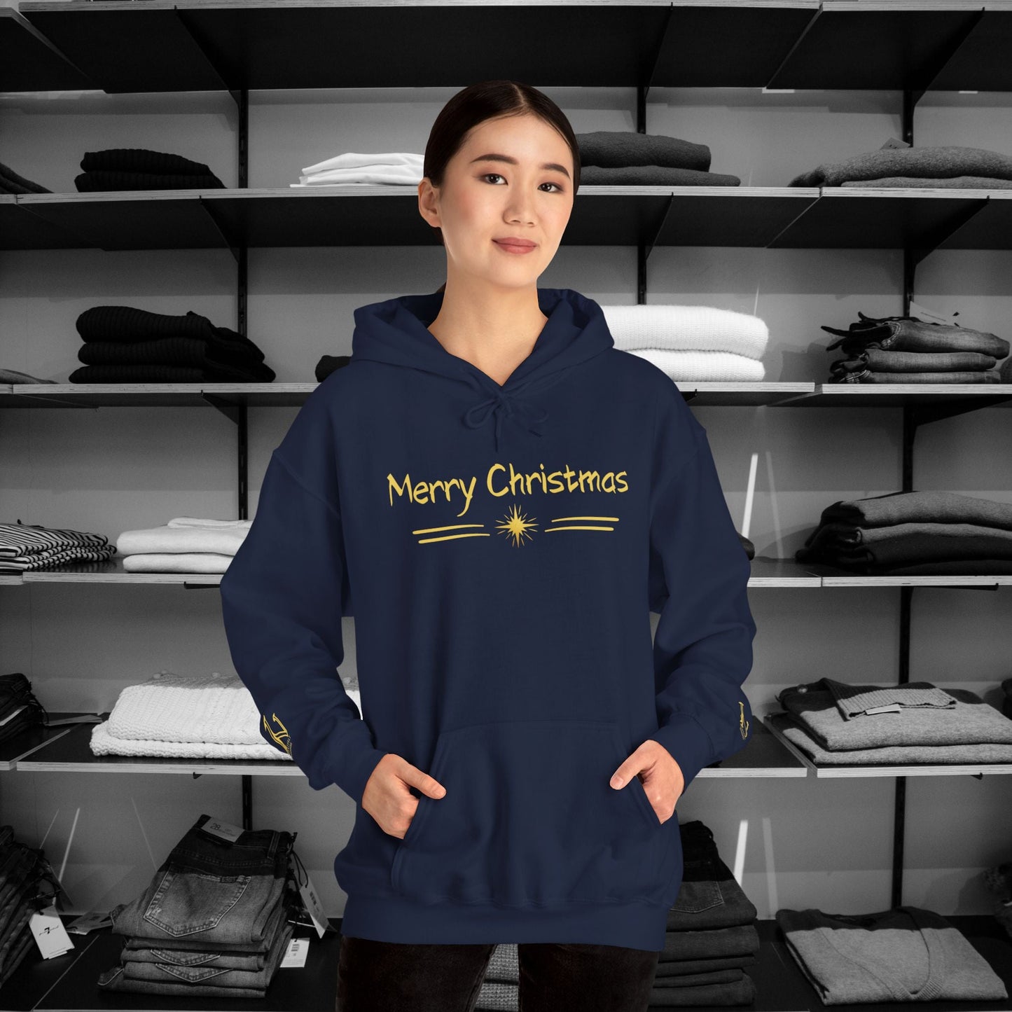 Spread the joy of the holiday season with this cozy Dear Person Behind Me hoodie, featuring the festive message: "Happy Holidays!" Perfect for holiday shopping, 