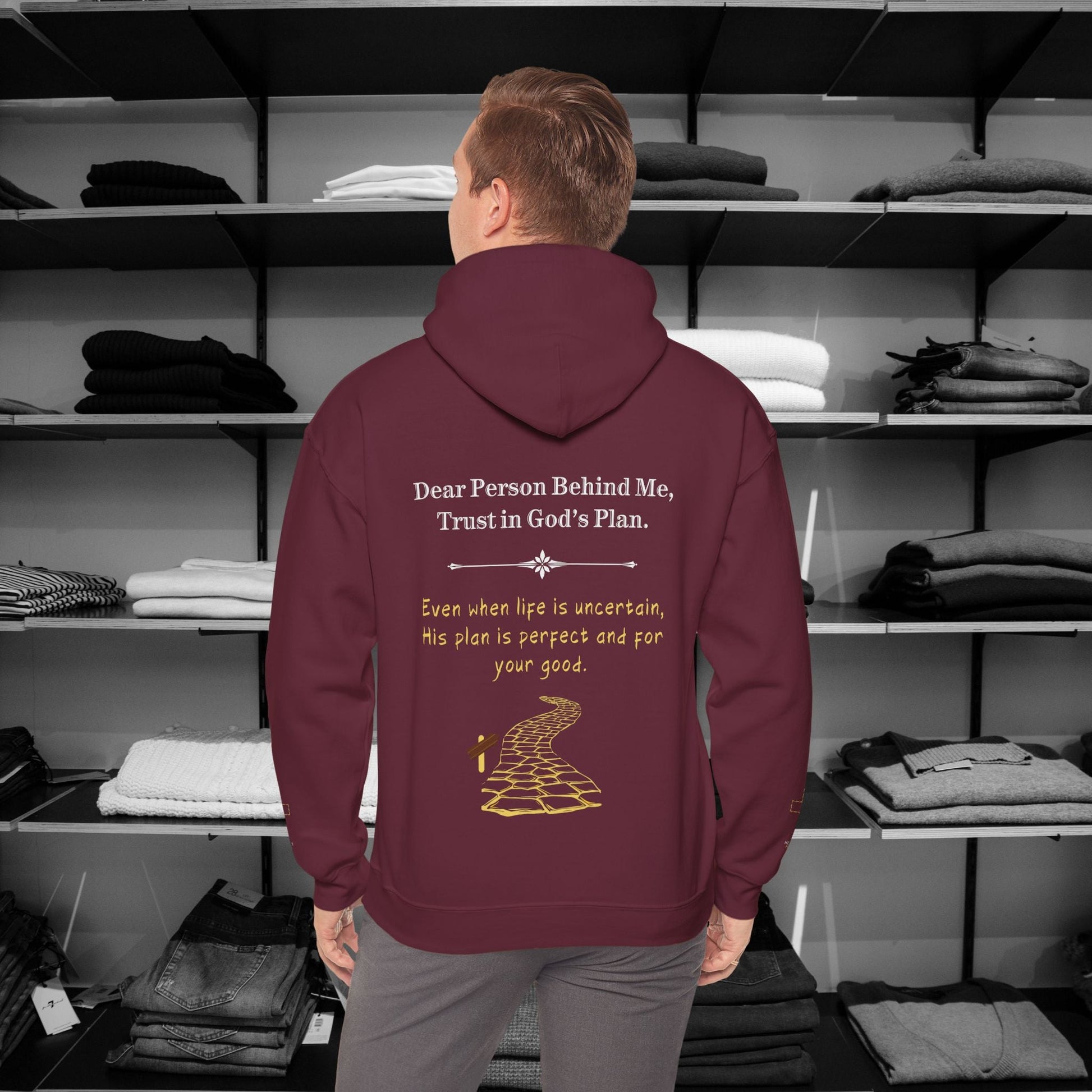 Dear Person Behind Me Hoodie, Trust in God’s Plan - Even when life is uncertain, His plan is perfect and for your good. This Christian must have hoodie radiates reassurance