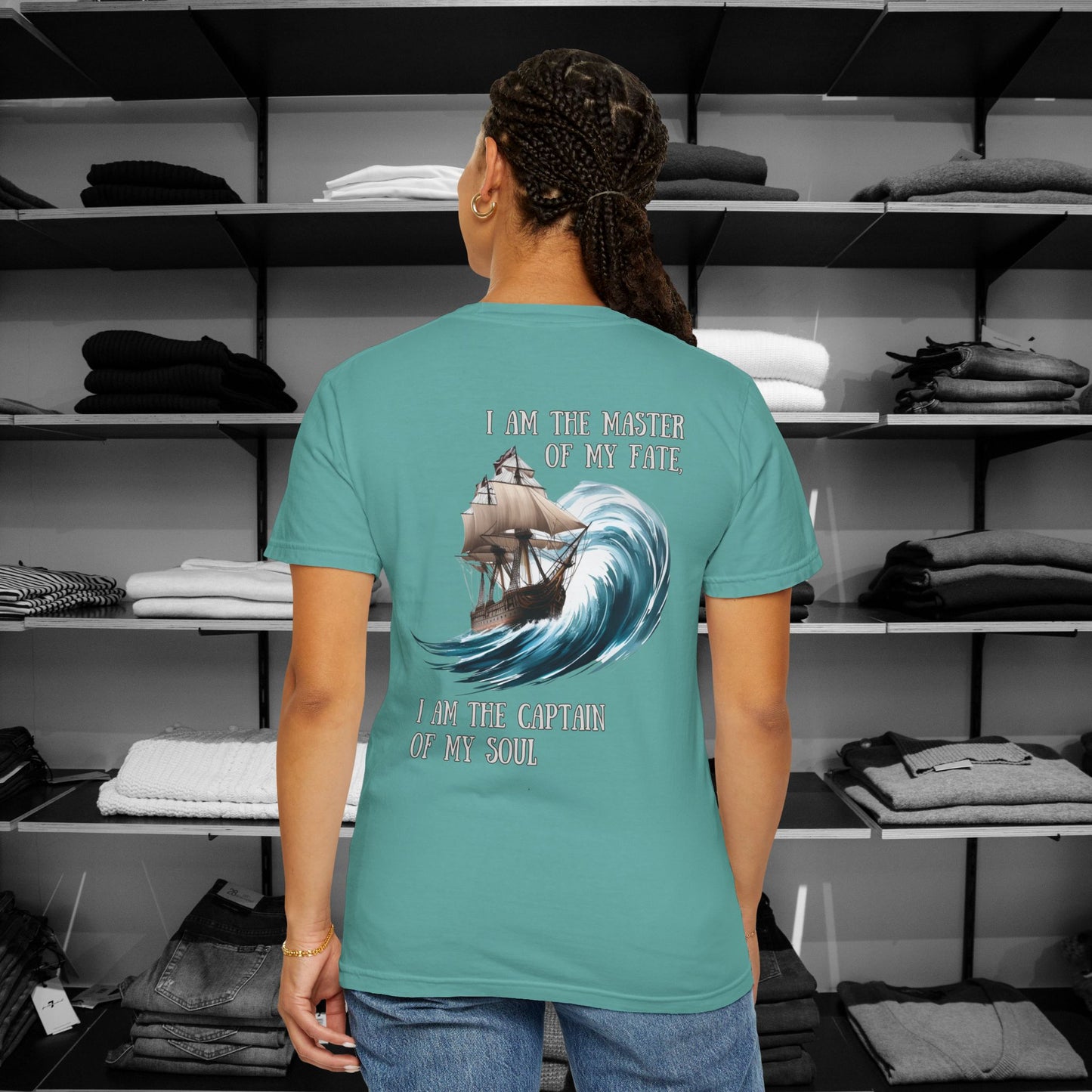 Poetry Clothing | William Ernest Henley's poem "Invictus" - Master of Fate T Shirt