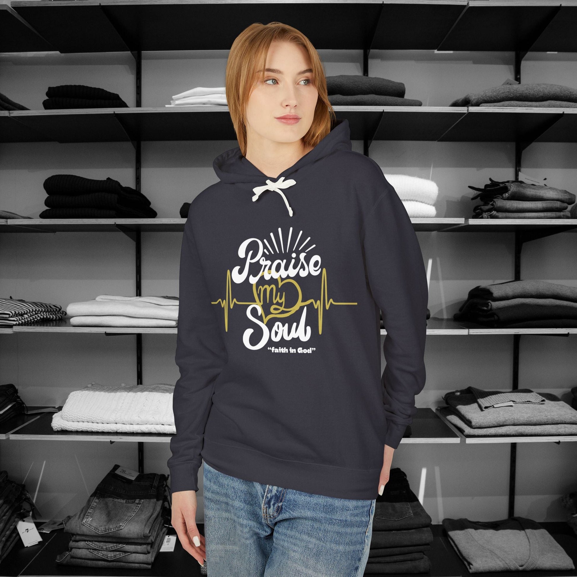 Express your faith in style with this Comfort Colors "Praise My Soul" Christian hoodies designed by Heartfelt Hoodies. Click here ⬆ to view our Christian Collections