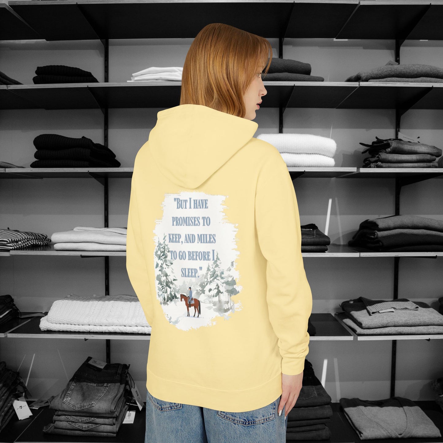 "Stopping by Woods" Hoodie – A Cozy Gift for Poetry Lovers