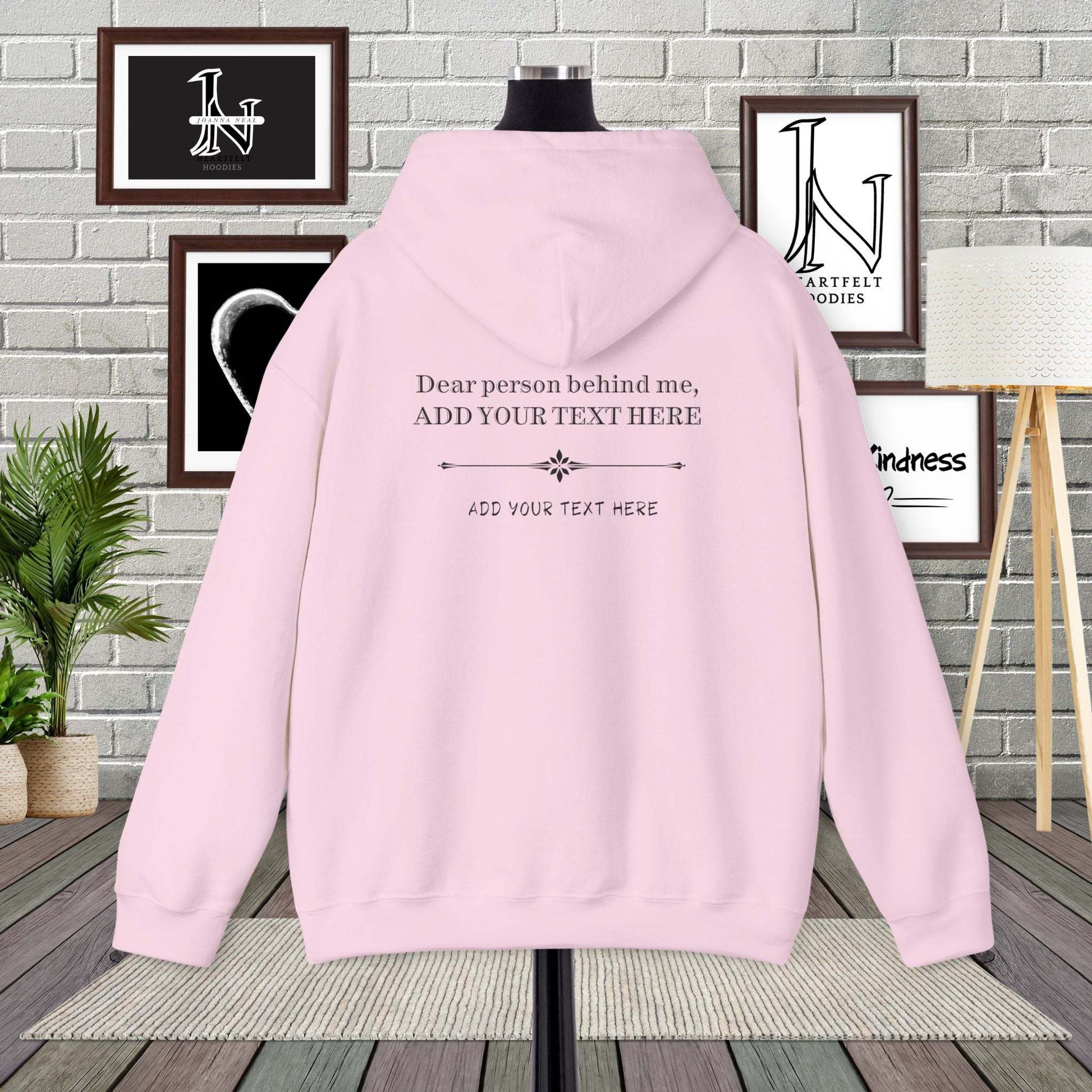 Personalized Custom Dear Person Behind Me Hoodie. This custom hoodie allows you to create your own hoodies by adding your own unique message to share with the world.