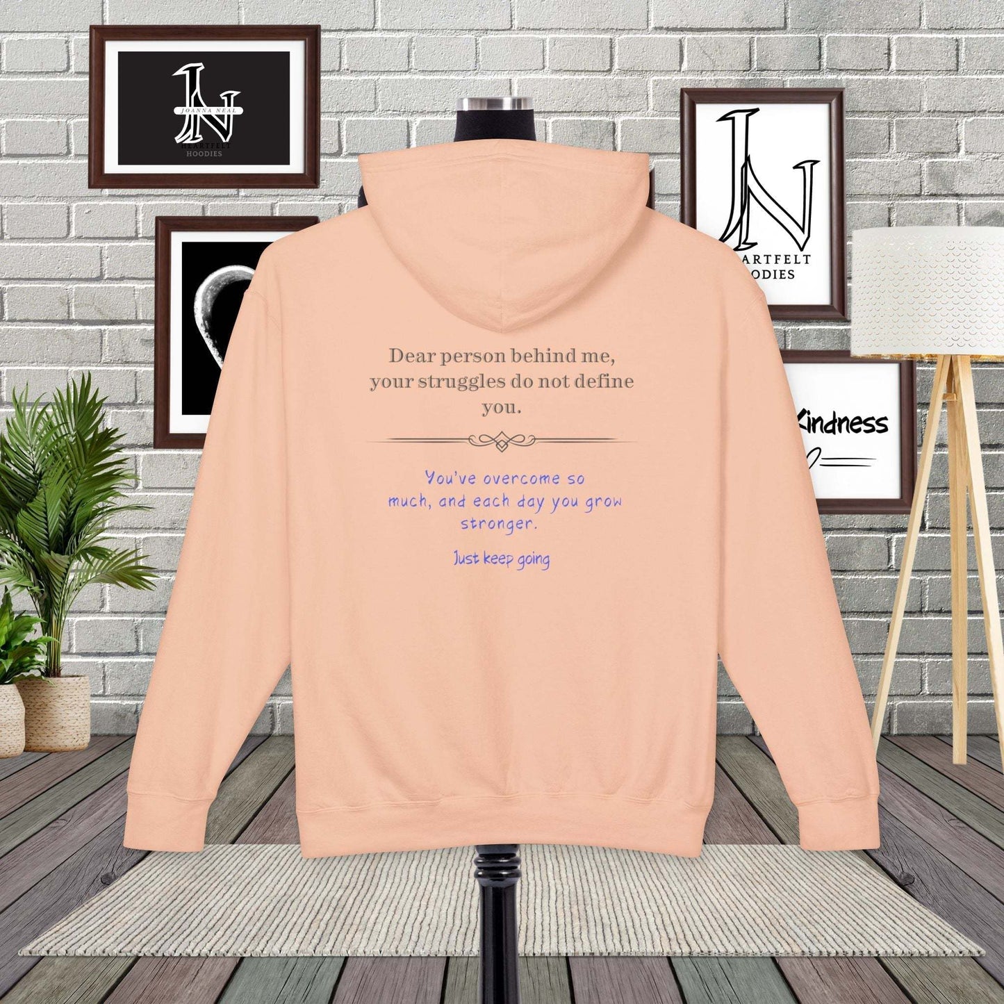 Having a tough day? here is a  reminder that you are strong enough and have strength inside to pull through. This Dear Person Behind me Hoodie is perfect. Click here