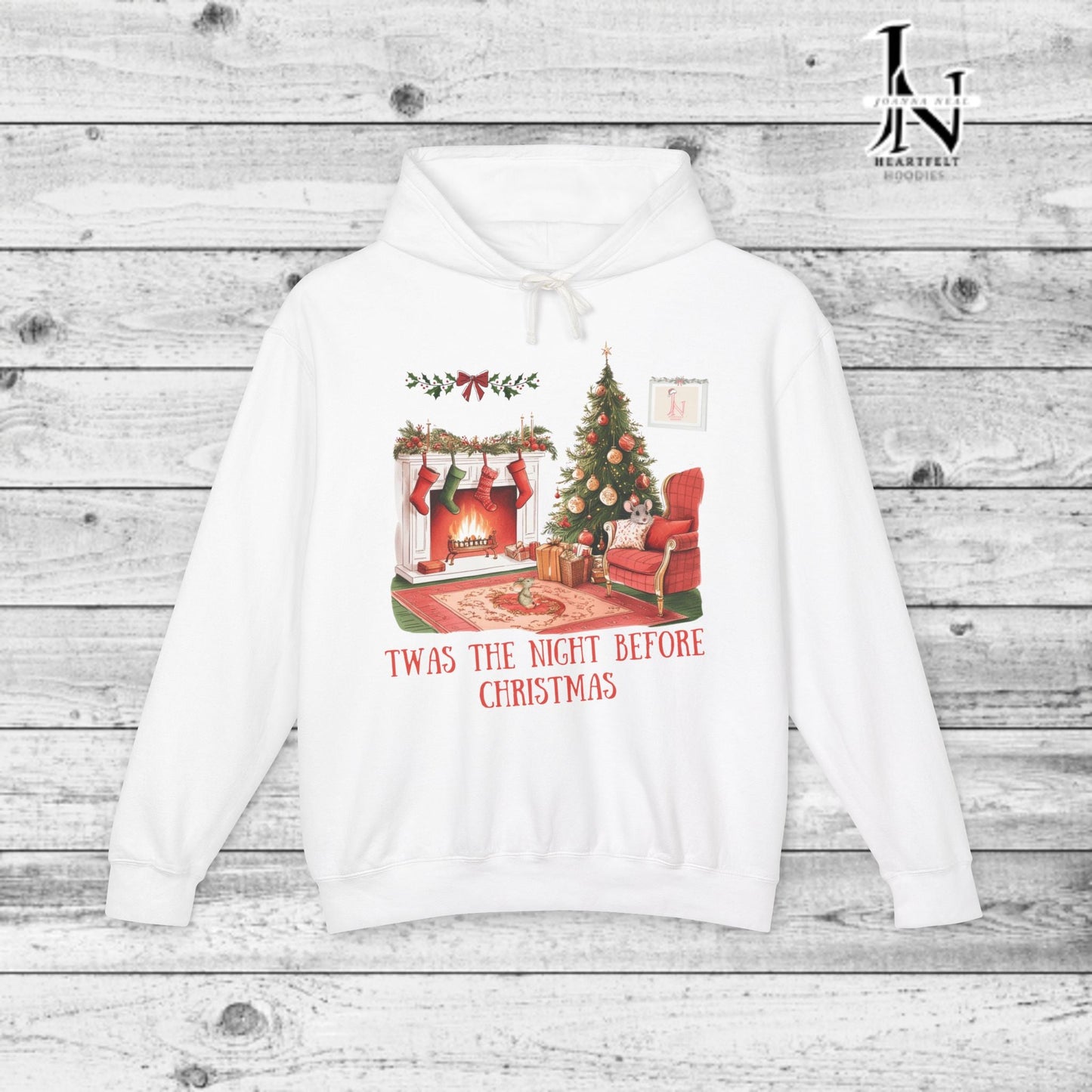 Celebrate Christmas with our brand new poetry clothing line. our "Twas the Night Before Christmas" Hoodie, inspired by the iconic epic poem by Clement Clarke Moore. 