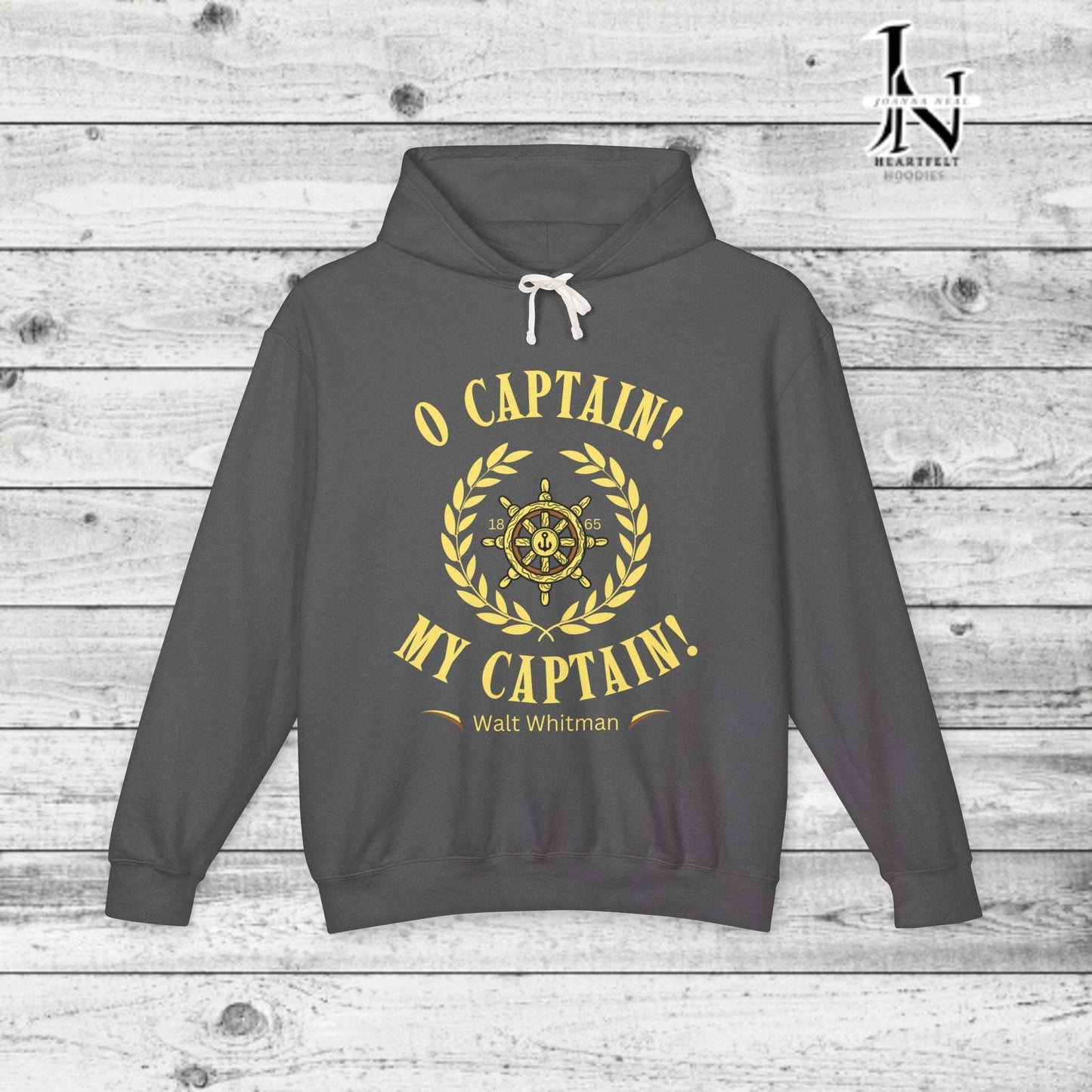 Honor the legacy of Walt Whitman's "O Captain! My Captain!" with this beautifully crafted Poetry Clothing hoodie. Inspired by the timeless elegy for Abraham Lincoln.