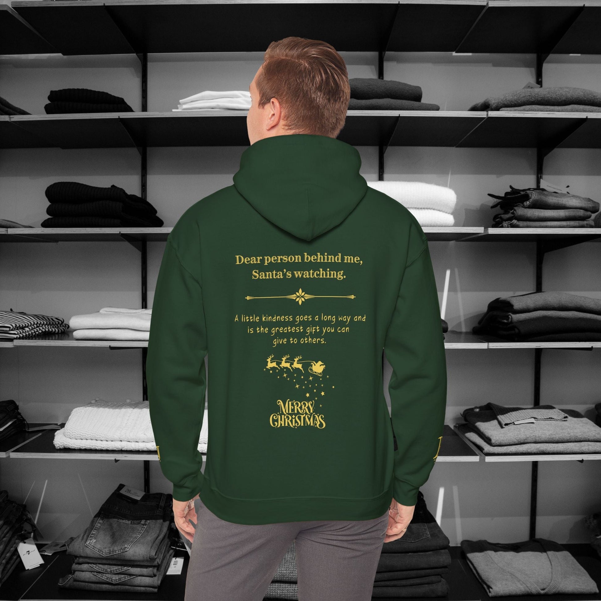 Dear Person Behind Me Hoodie, Santa’s watching. | Be Kind Ugly Christmas Sweater