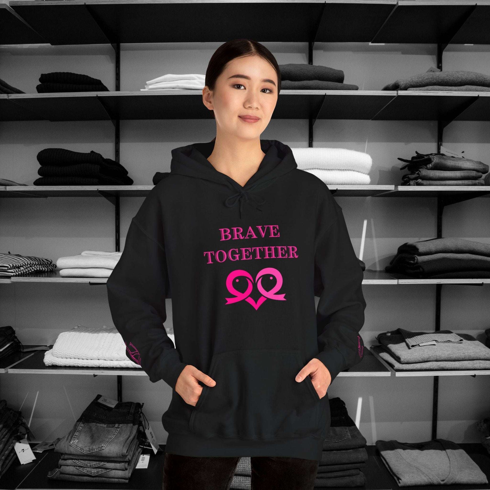 Dear Person Behind Me Hoodie - Together We Are Stronger Than Breast Cancer Stand strong and stylish in this empowering hoodie speaks to both inner and outer strength