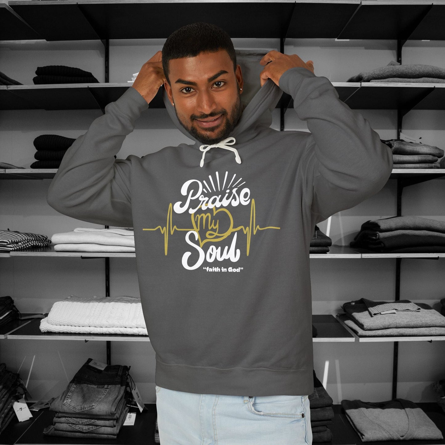 Express your faith in style with this Comfort Colors "Praise My Soul" Christian hoodies designed by Heartfelt Hoodies. Click here ⬆ to view our Christian Collections