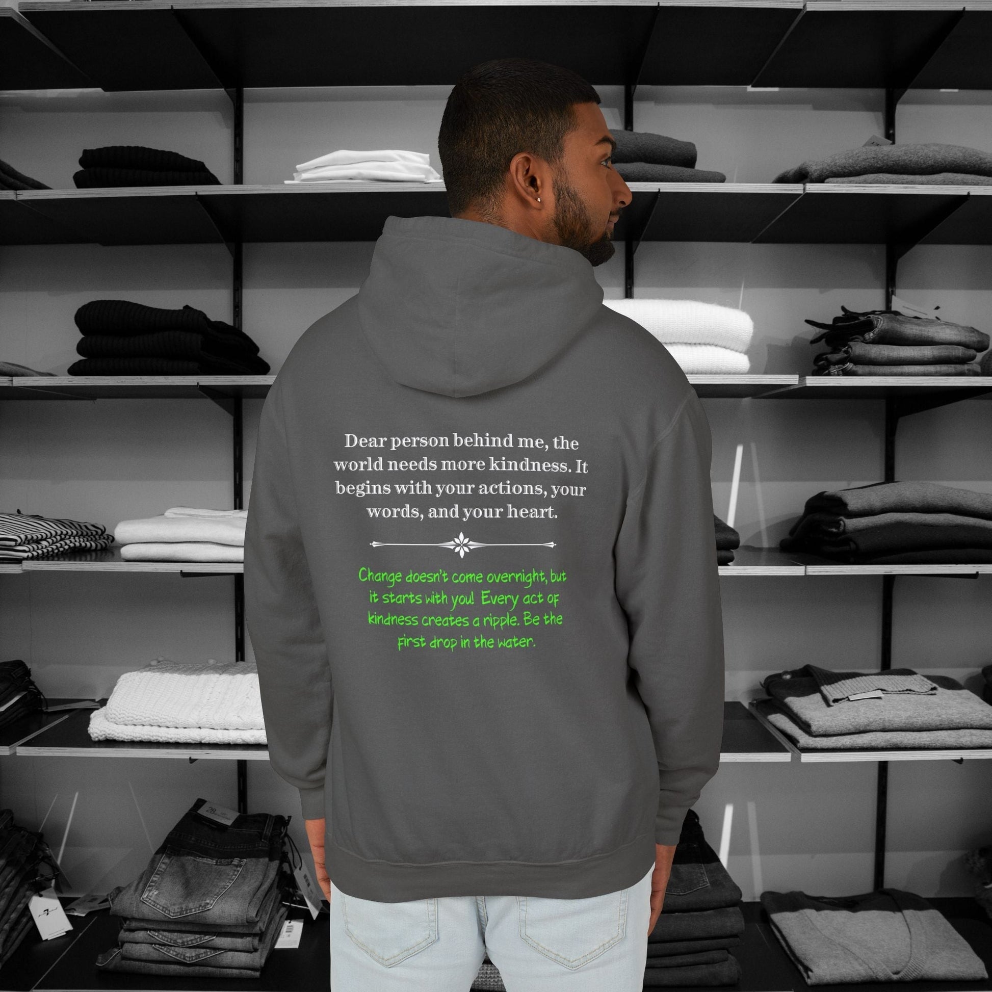 Inspire change with our Dear Person Behind Me hoodie Comfort Colors hoodie. The message encourages kindness through actions, words, and heart. Be the catalyst for positive change and create ripples of compassion. A cozy reminder that small acts of kindness can transform the world.