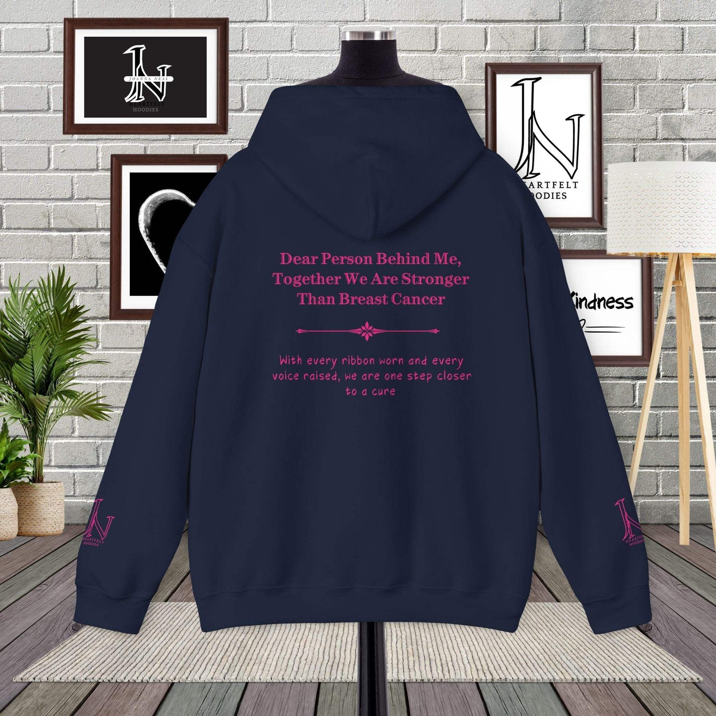 Dear Person Behind Me Hoodie - Together We Are Stronger Than Breast Cancer Stand strong and stylish in this empowering hoodie speaks to both inner and outer strength