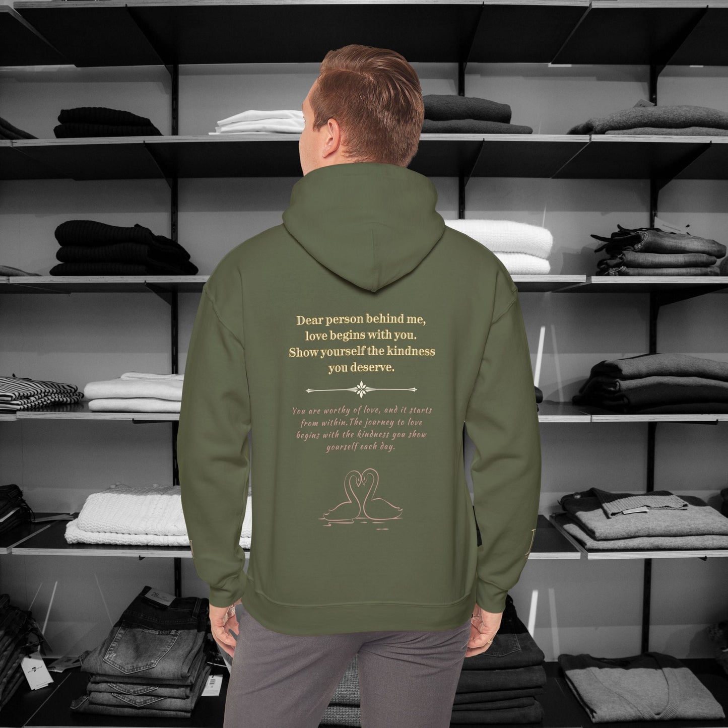 Love Counts This dear person behind me hoodie states love begins with you. Show yourself the kindness you deserve - You are worthy of love - The journey to love begins with the kindness you show yourself