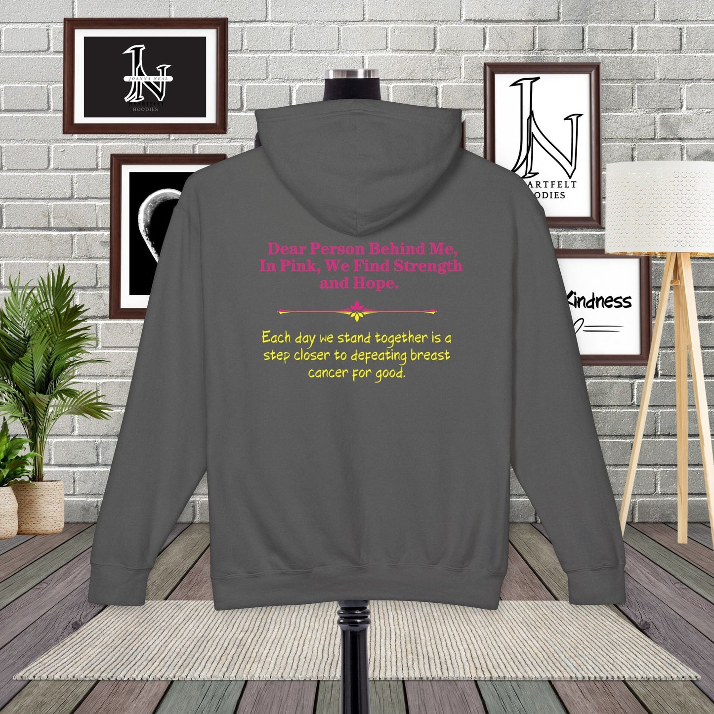 Dear Person Behind Me, In Pink, We Find Strength and Hope. Stand strong and stylish in these empowering christian hoodies that speak to both inner and outer strength. Color Pepper