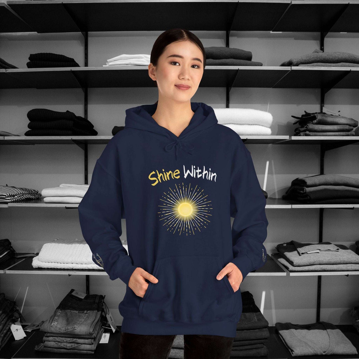  This Dear Person Behind Me hoodie is here to spread a message of strength and hope with the words, "Depression may cloud your mind." Perfect for wearing on those days when a little extra encouragement is needed