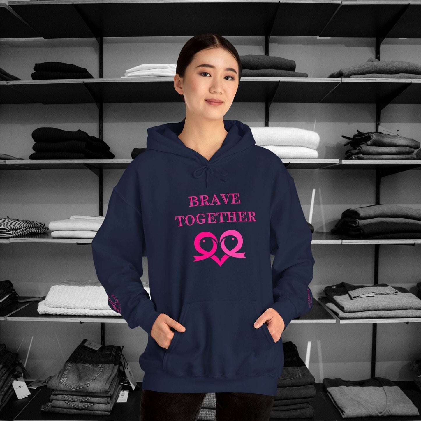 Dear Person Behind Me Hoodie - Together We Are Stronger Than Breast Cancer Stand strong and stylish in this empowering hoodie speaks to both inner and outer strength