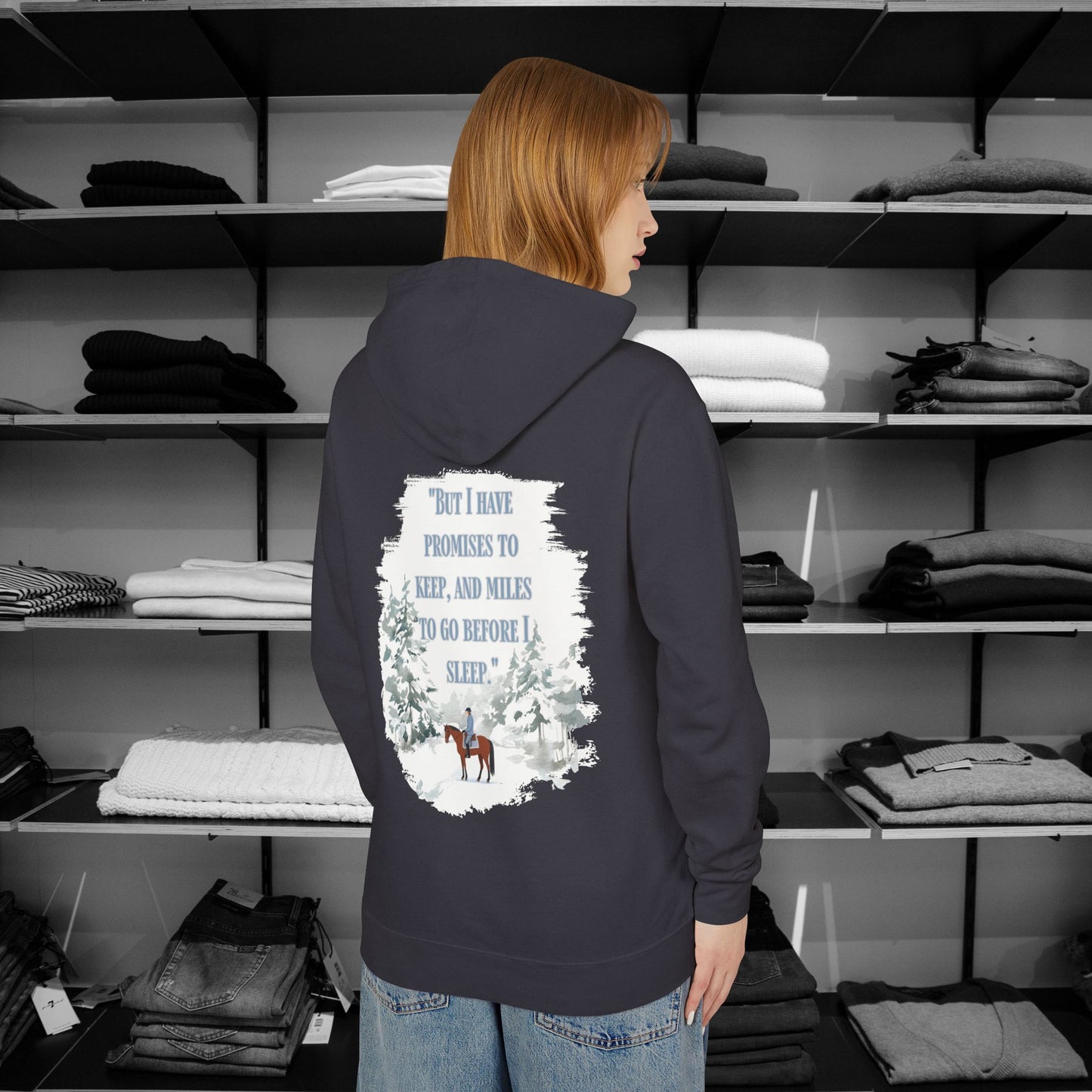 "Stopping by Woods" Hoodie – A Cozy Gift for Poetry Lovers