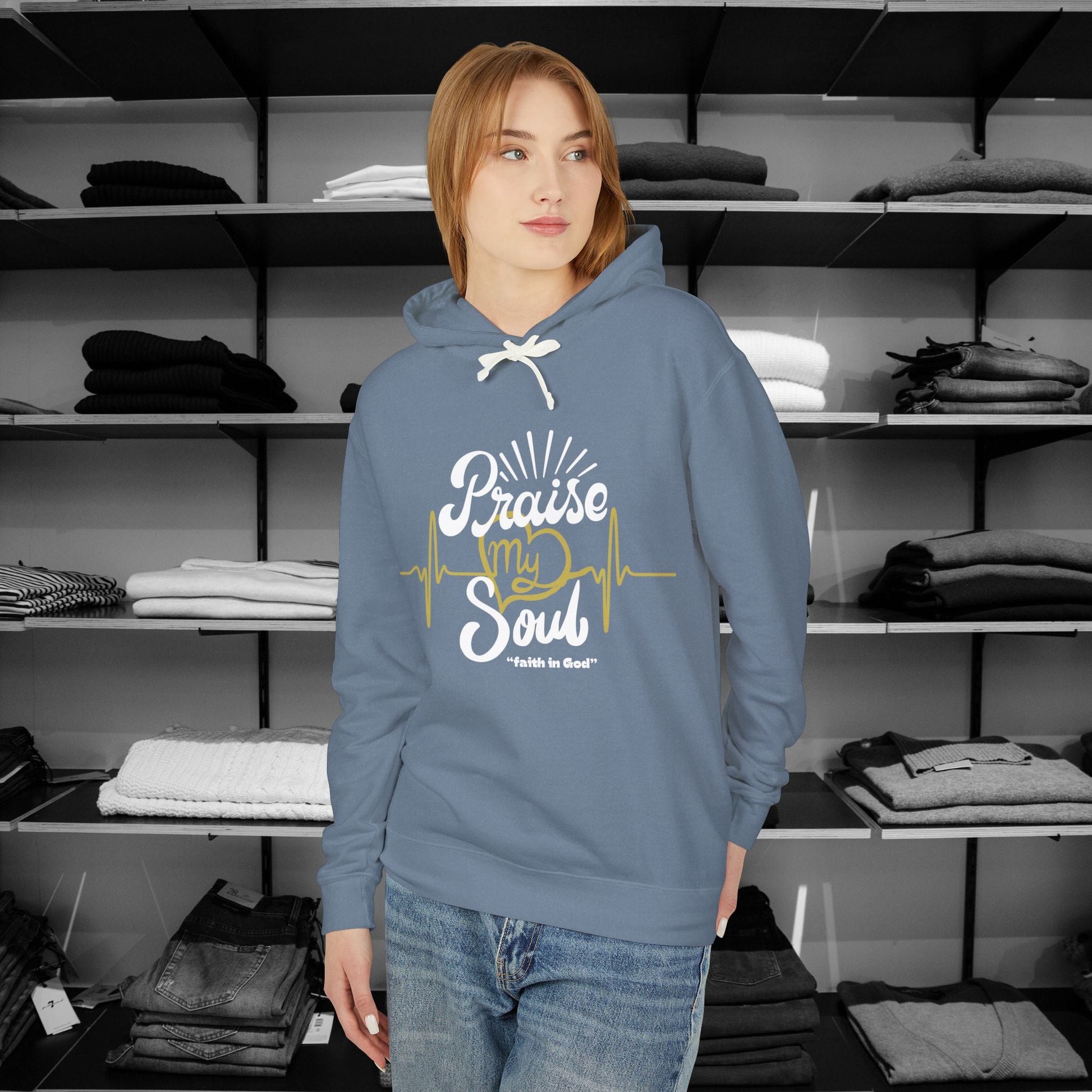 Express your faith in style with this Comfort Colors "Praise My Soul" Christian hoodies designed by Heartfelt Hoodies. Click here ⬆ to view our Christian Collections