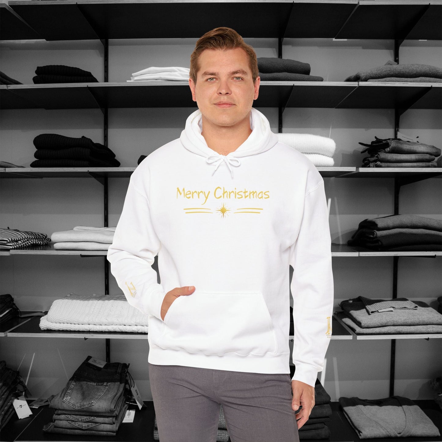 Spread the joy of the holiday season with this cozy Dear Person Behind Me hoodie, featuring the festive message: "Happy Holidays!" Perfect for holiday shopping, 