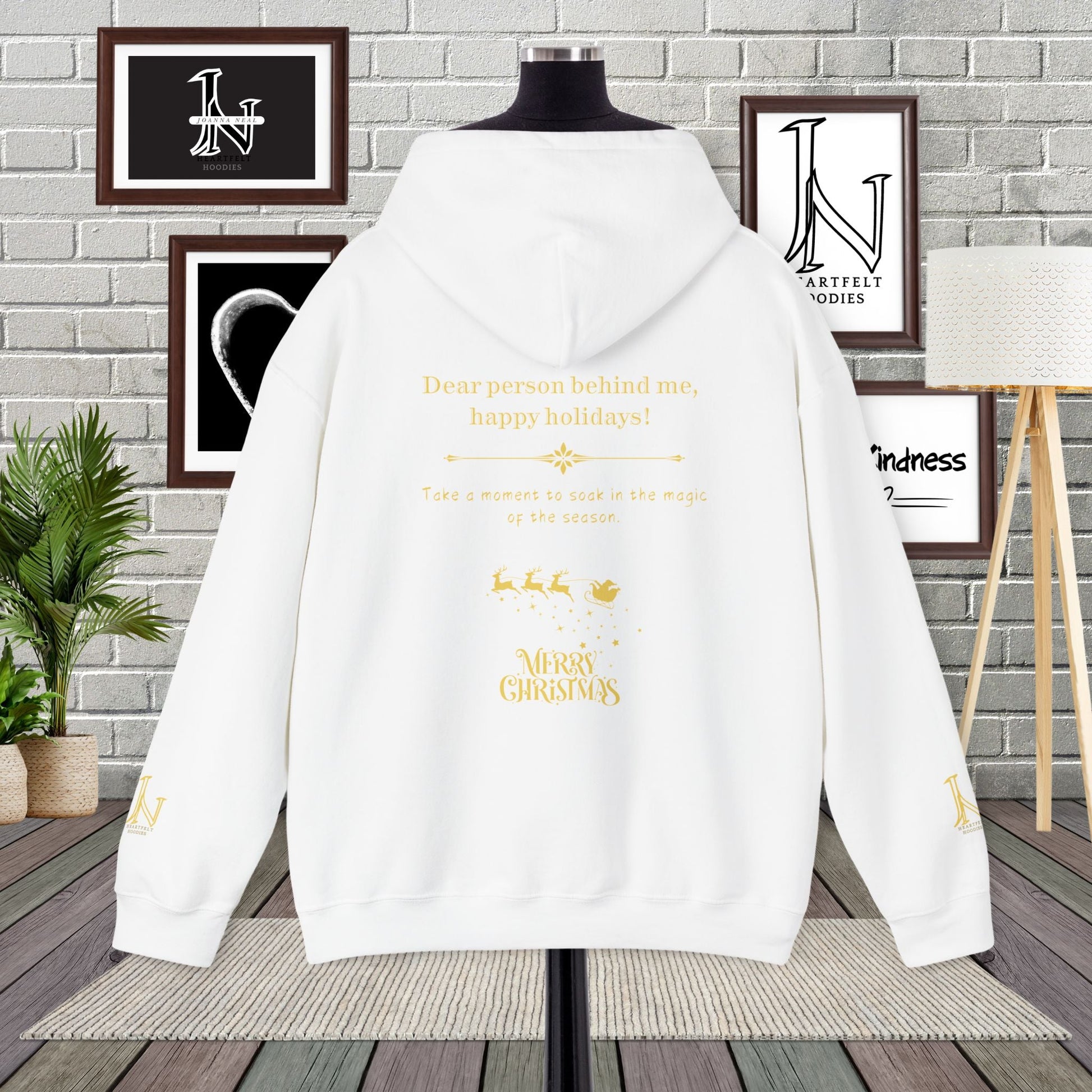 Spread the joy of the holiday season with this cozy Dear Person Behind Me hoodie, featuring the festive message: "Happy Holidays!" Perfect for holiday shopping, 