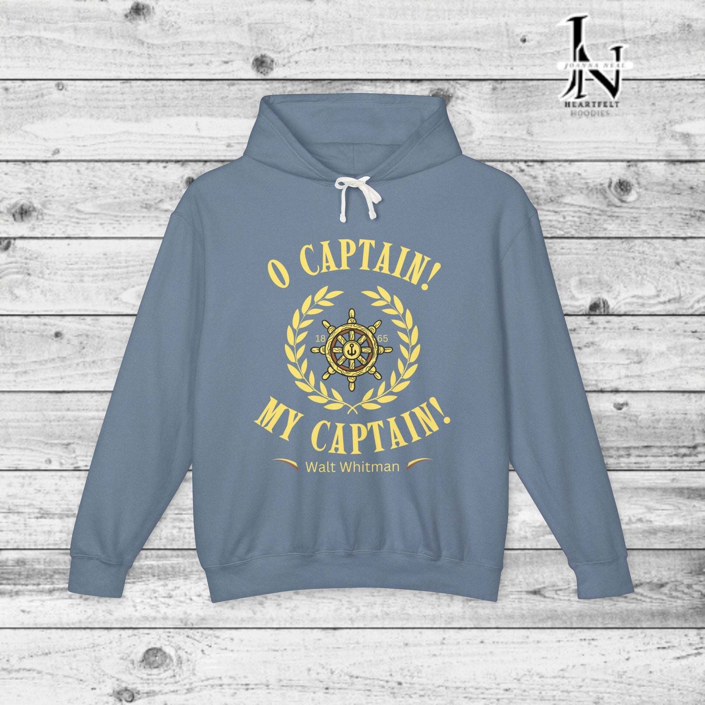 Honor the legacy of Walt Whitman's "O Captain! My Captain!" with this beautifully crafted Poetry Clothing hoodie. Inspired by the timeless elegy for Abraham Lincoln.