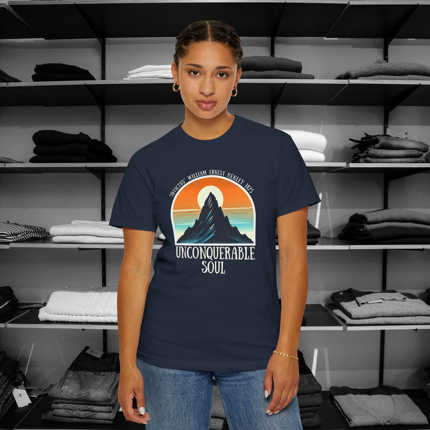 Poetry Clothing | William Ernest Henley's poem "Invictus" - Master of Fate T Shirt