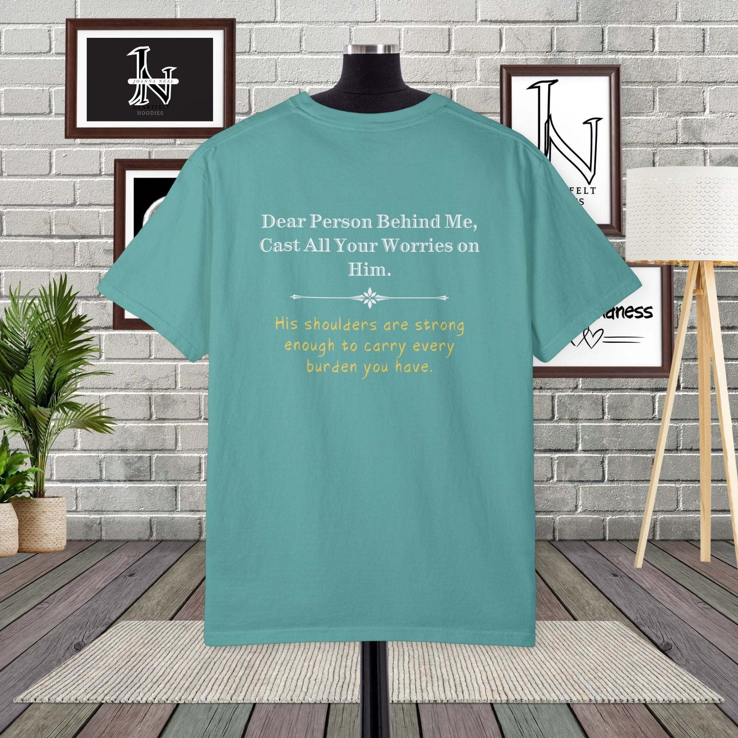 Need a little love and encouragement? Shop our "Cast All Your Worries on Him" hoodie. These Premium Comfort Colors Christian shirts are faith based and heartfelt ✝💗