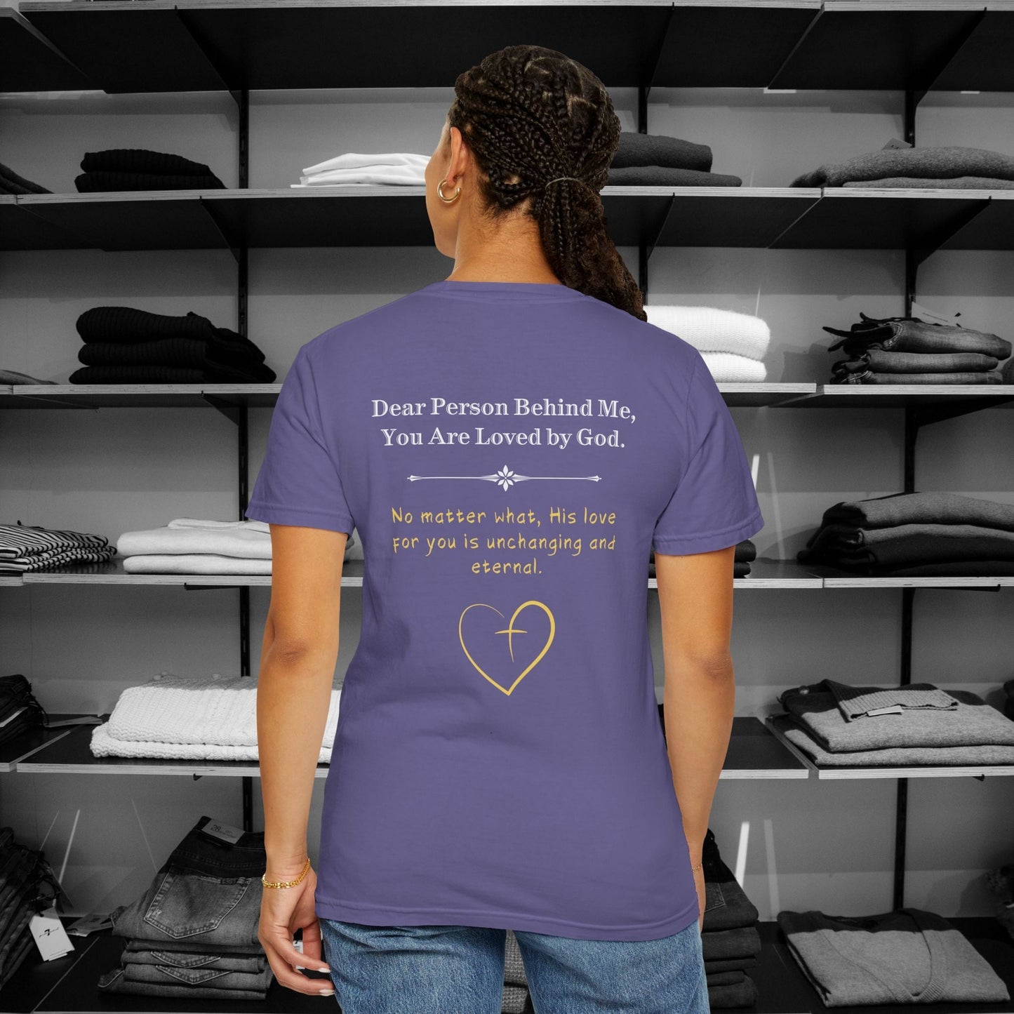 Wrap up in love and encouragement with our You Are Loved by God. These Comfort Colors tees are a heartfelt reminder that no matter what, God's love for you is unchanging and eternal