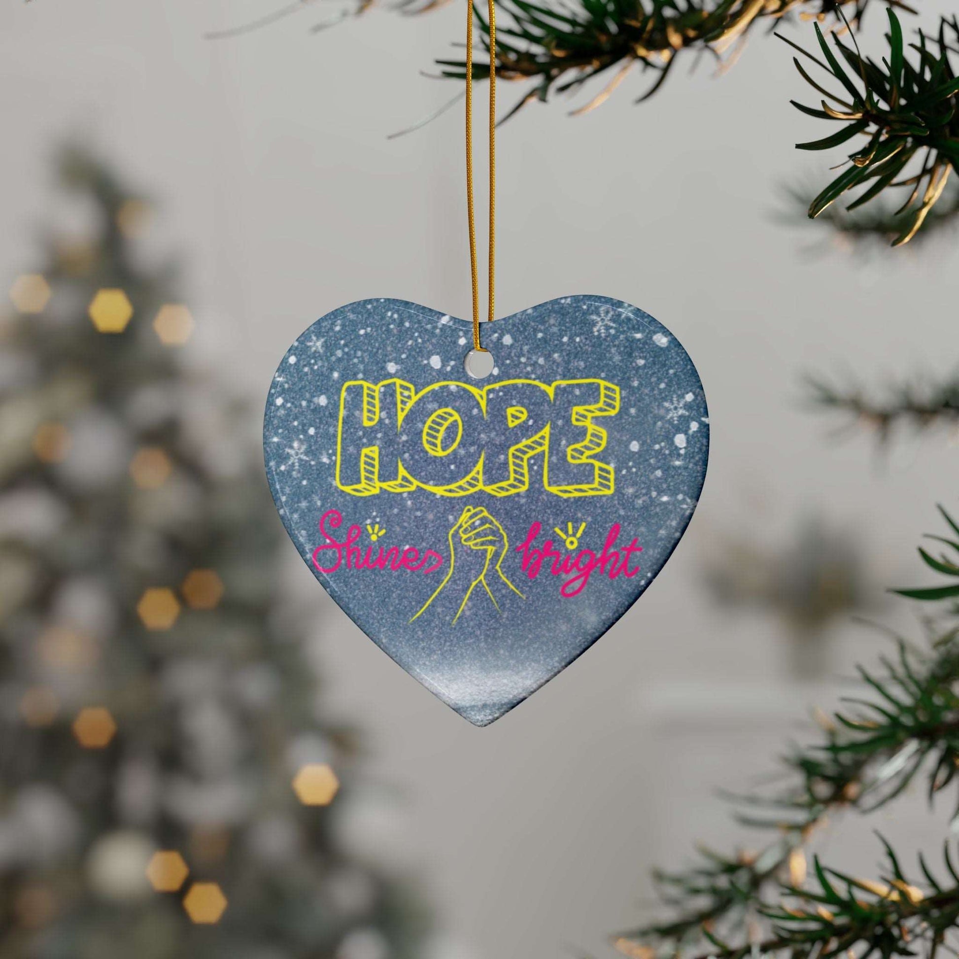 Celebrate the holiday season while spreading an important message with our Mental Health Awareness Holiday ceramic Christmas Ornaments. Beautifully designed ornament