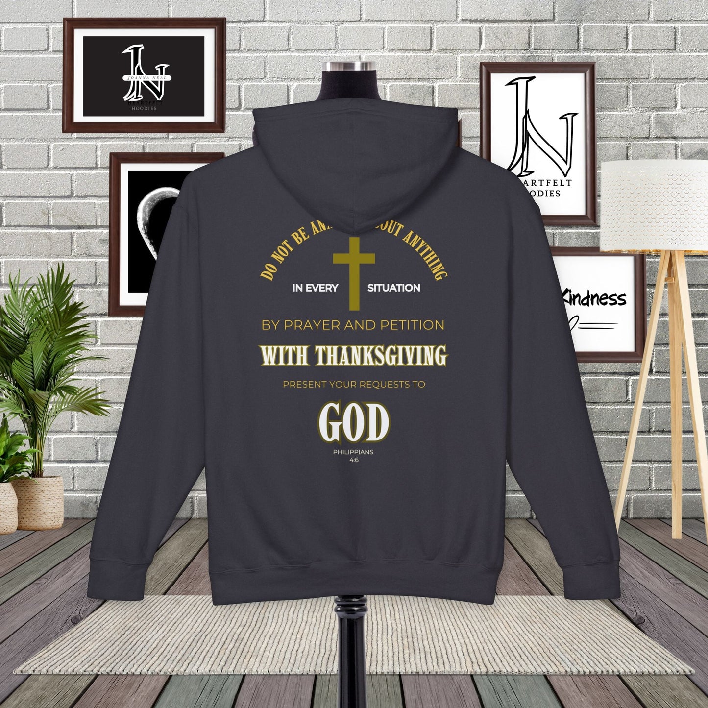 Start each day with a spirit of gratitude in this beautifully designed Comfort Colors hoodie from Heartfelt Hoodies.  Click here ⬆ to shop all our Christian hoodies.