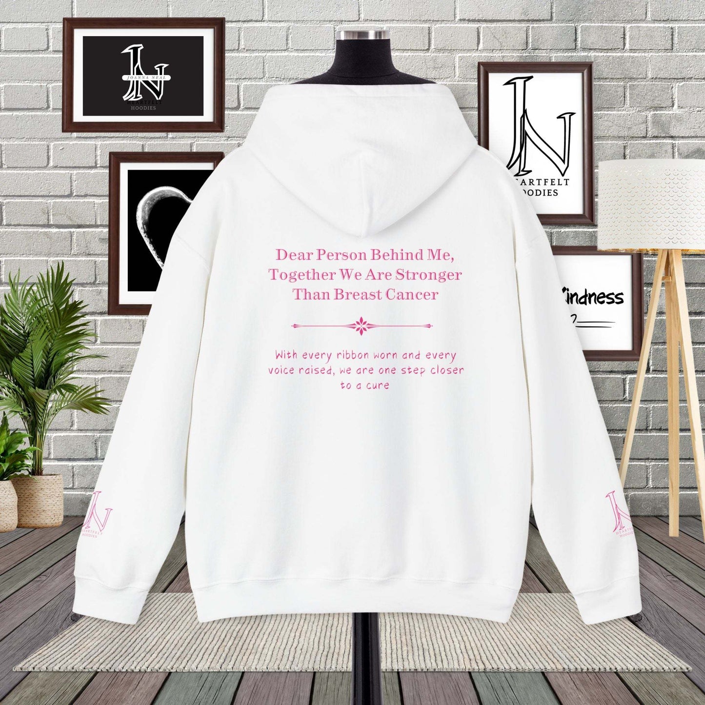 Dear Person Behind Me Hoodie - Together We Are Stronger Than Breast Cancer Stand strong and stylish in this empowering hoodie speaks to both inner and outer strength