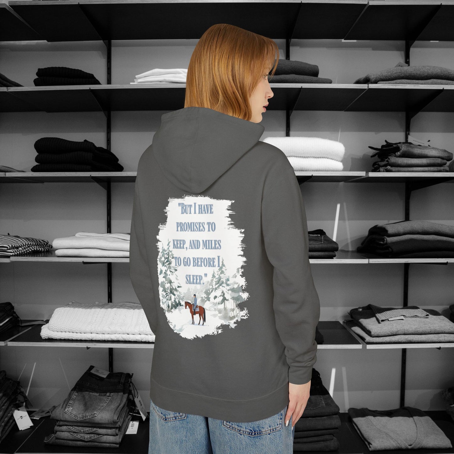 "Stopping by Woods" Hoodie – A Cozy Gift for Poetry Lovers