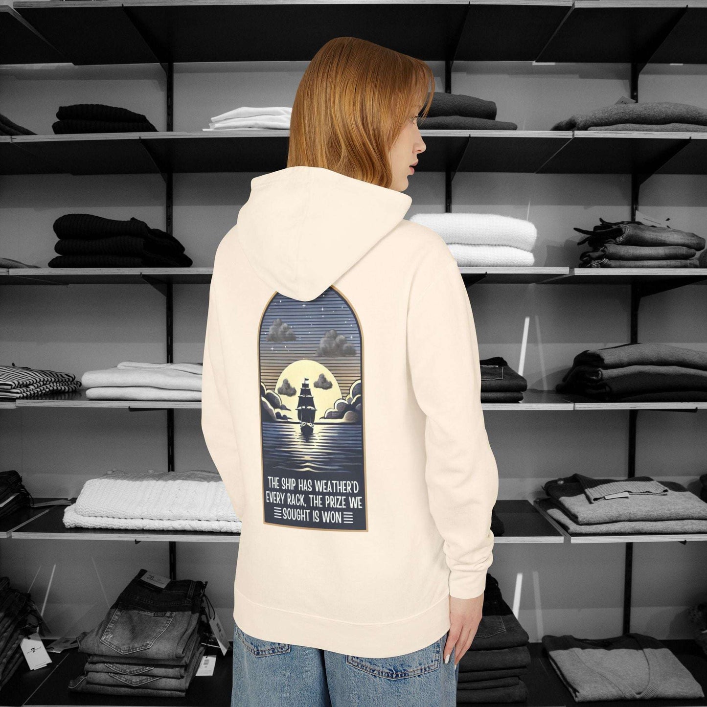 Honor the legacy of Walt Whitman's "O Captain! My Captain!" with this beautifully crafted Poetry Clothing hoodie. Inspired by the timeless elegy for Abraham Lincoln.