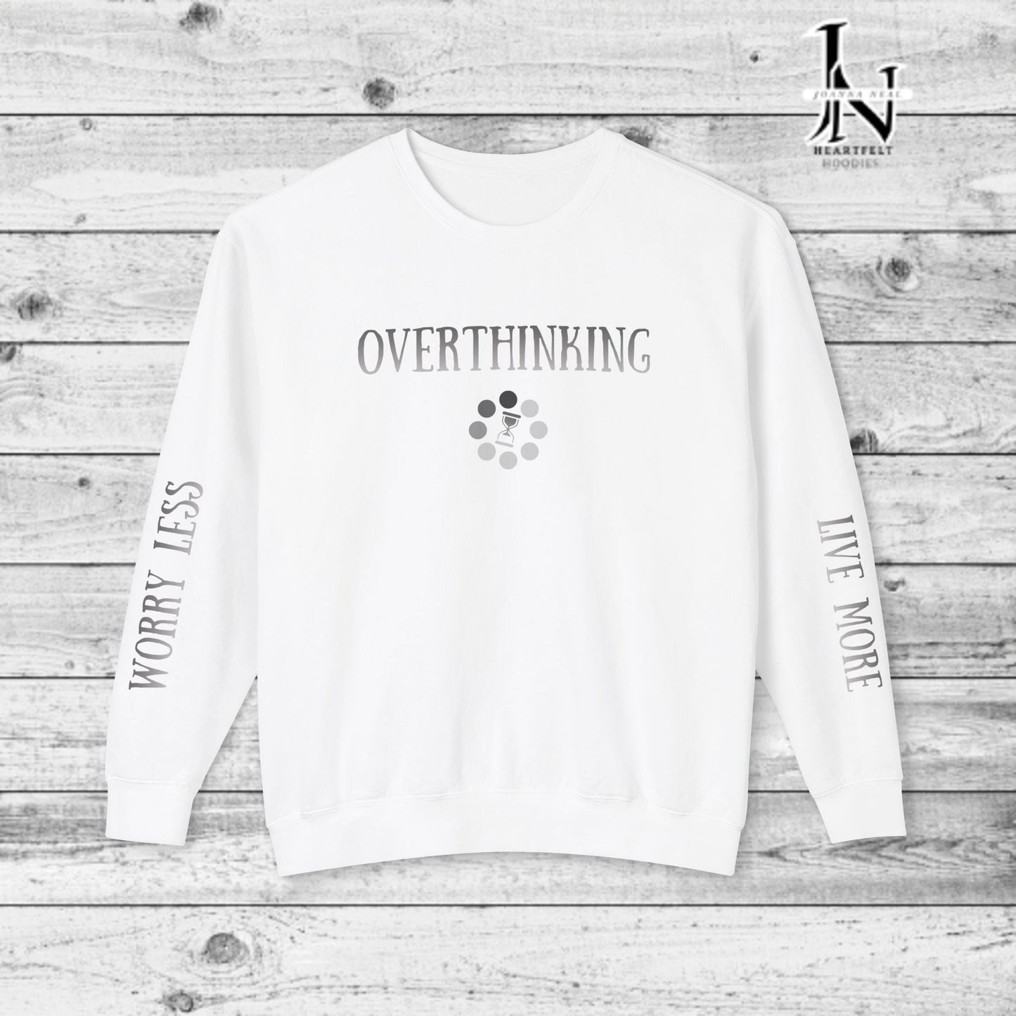 The Hooded Overthinker Sweatshirt, a stylish and meaningful piece designed for anyone who knows the struggle of overthinking. Similar to the one's seen on Shark Tank