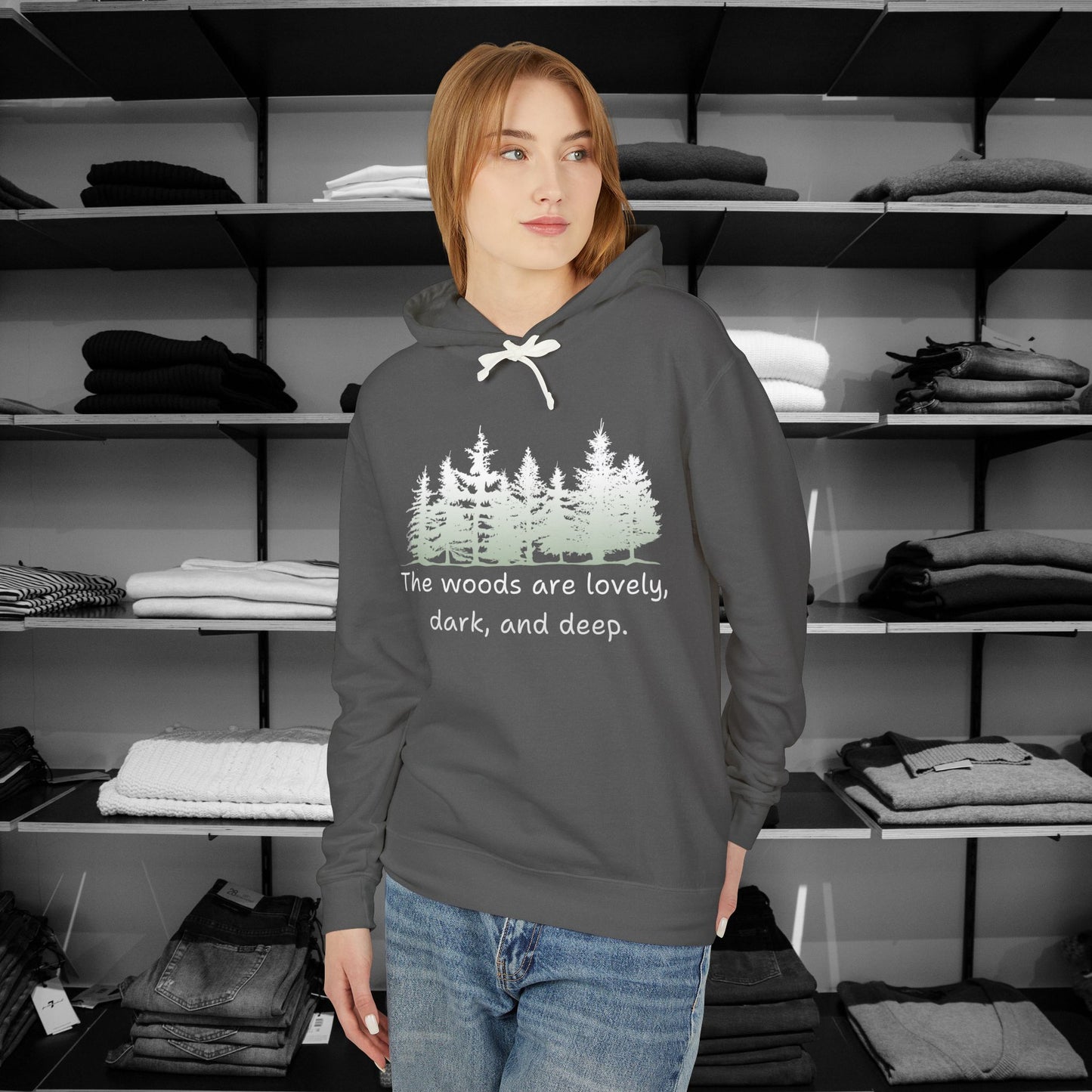 "Stopping by Woods" Hoodie – A Cozy Gift for Poetry Lovers