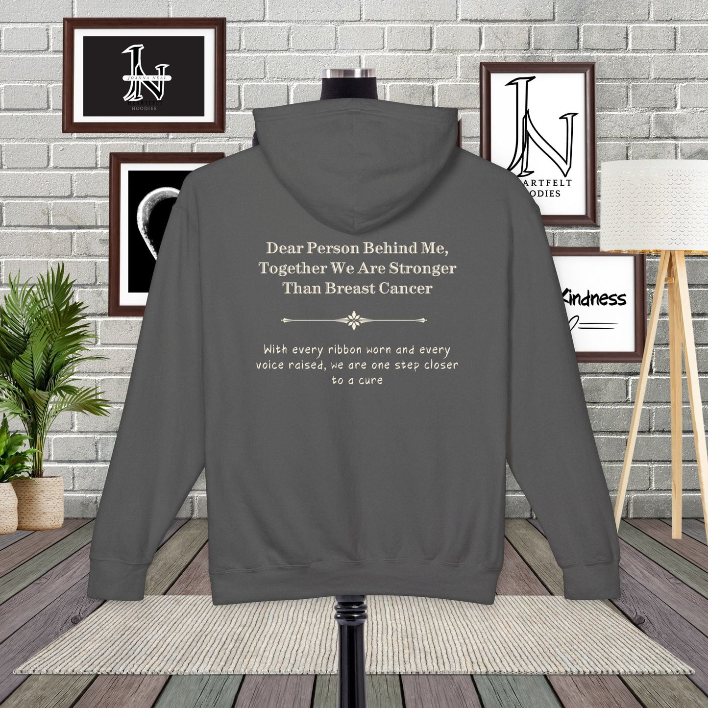 Stand strong and stylish in this empowering hoodie, It speaks to inner and outer strength. Dear Person Behind Me Hoodie - Together We Are Stronger Than Breast Cancer