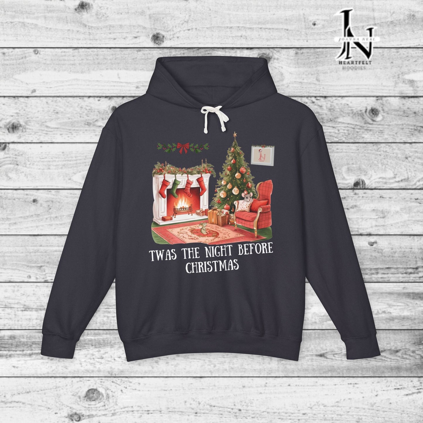 Celebrate Christmas with our brand new poetry clothing line. our "Twas the Night Before Christmas" Hoodie, inspired by the iconic epic poem by Clement Clarke Moore. 