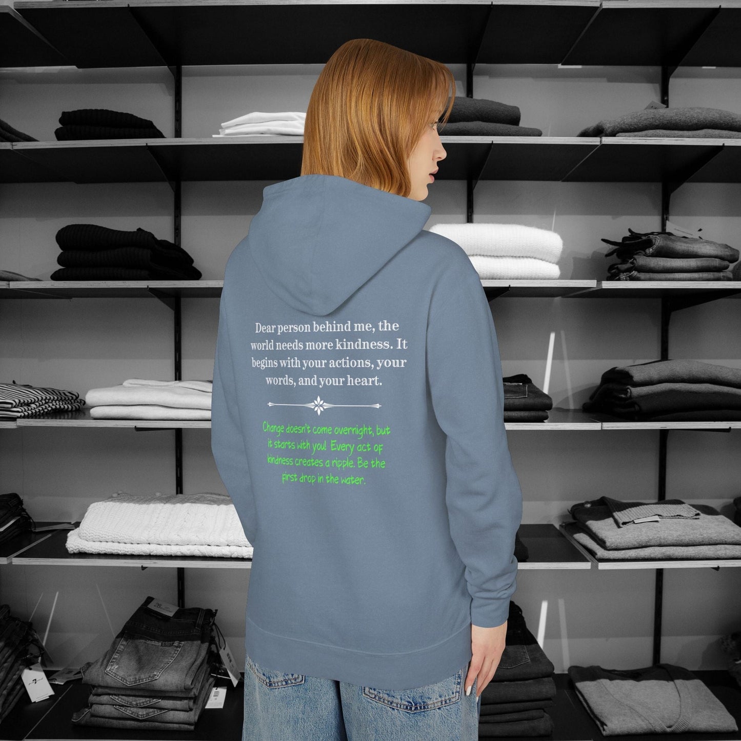 Inspire change with our Dear Person Behind Me hoodie Comfort Colors hoodie. The message encourages kindness through actions, words, and heart. Be the catalyst for positive change and create ripples of compassion. A cozy reminder that small acts of kindness can transform the world.