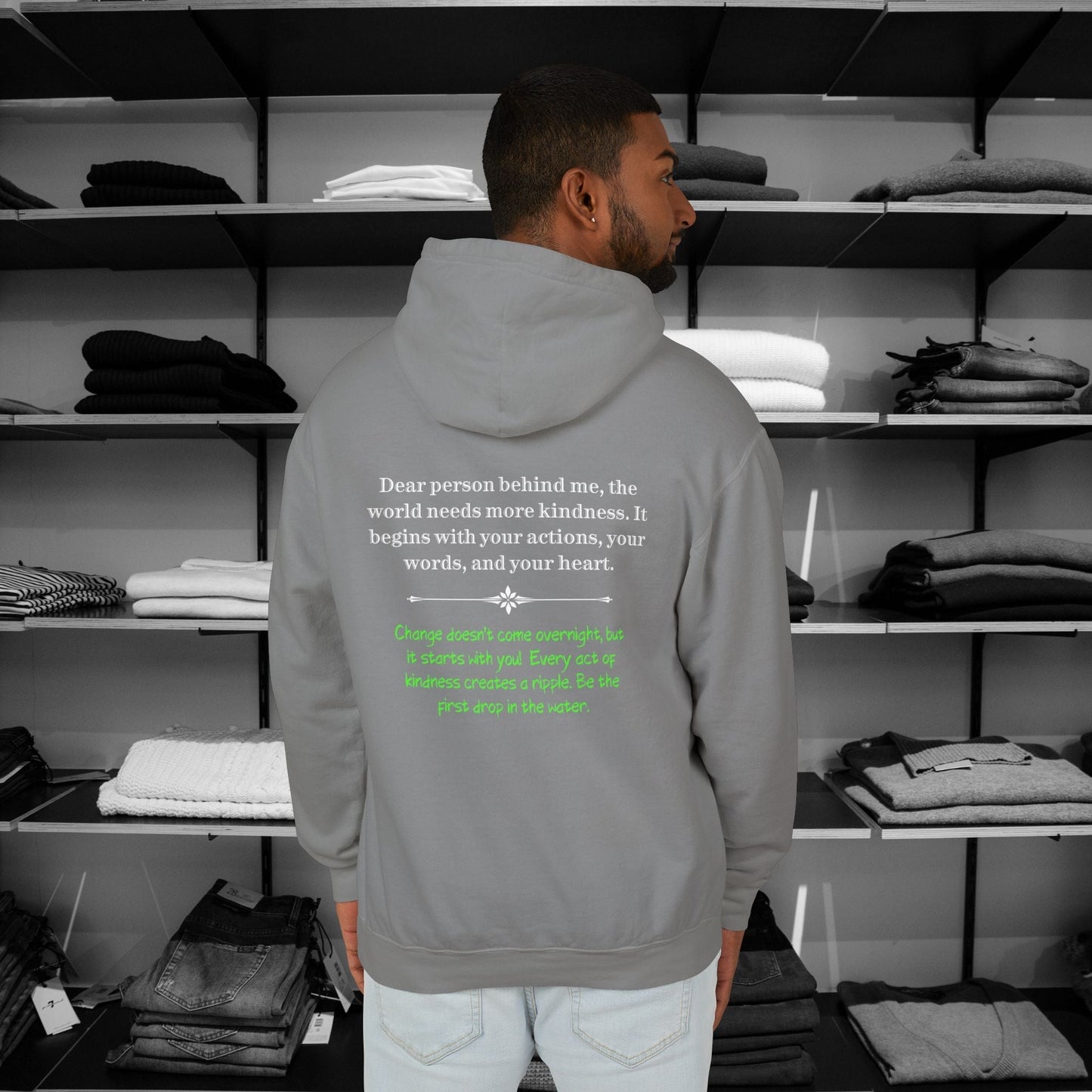 Inspire change with our Dear Person Behind Me hoodie Comfort Colors hoodie. The message encourages kindness through actions, words, and heart. Be the catalyst for positive change and create ripples of compassion. A cozy reminder that small acts of kindness can transform the world.