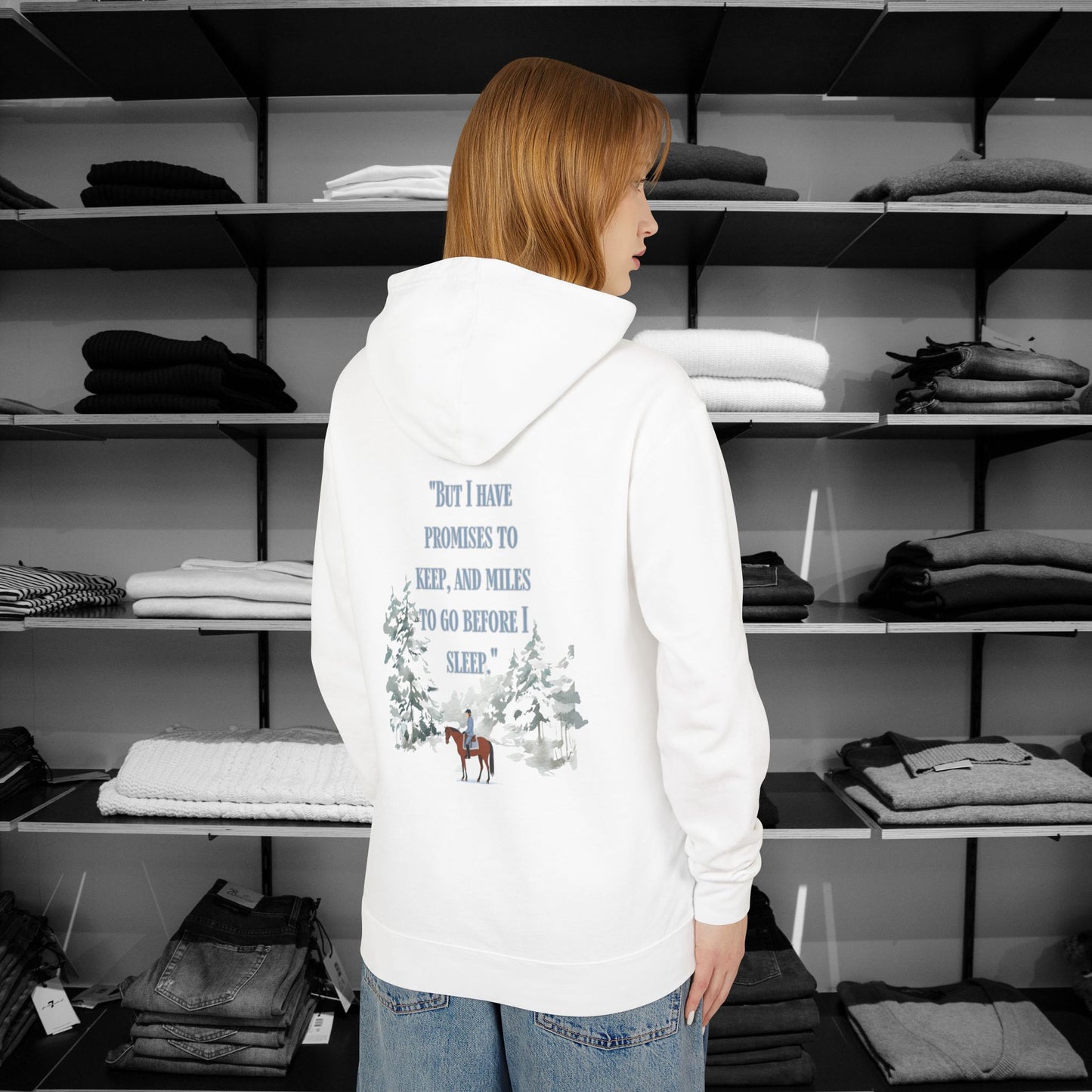 "Stopping by Woods" Hoodie – A Cozy Gift for Poetry Lovers