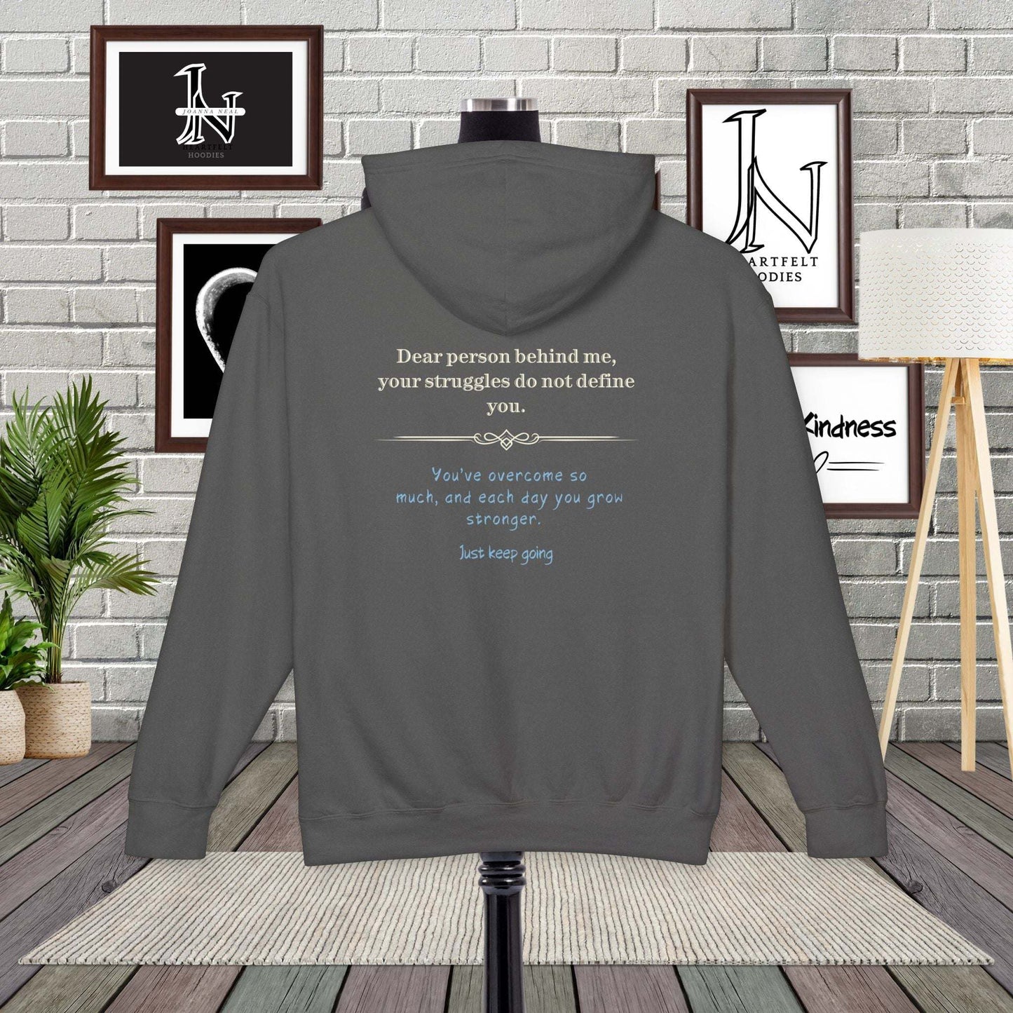 Having a tough day? here is a  reminder that you are strong enough and have strength inside to pull through. This Dear Person Behind me Hoodie is perfect. Click here