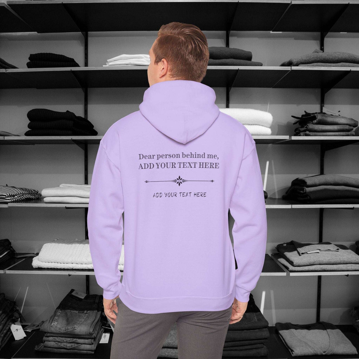 Personalized Custom Dear Person Behind Me Hoodie. This custom hoodie allows you to create your own hoodies by adding your own unique message to share with the world.