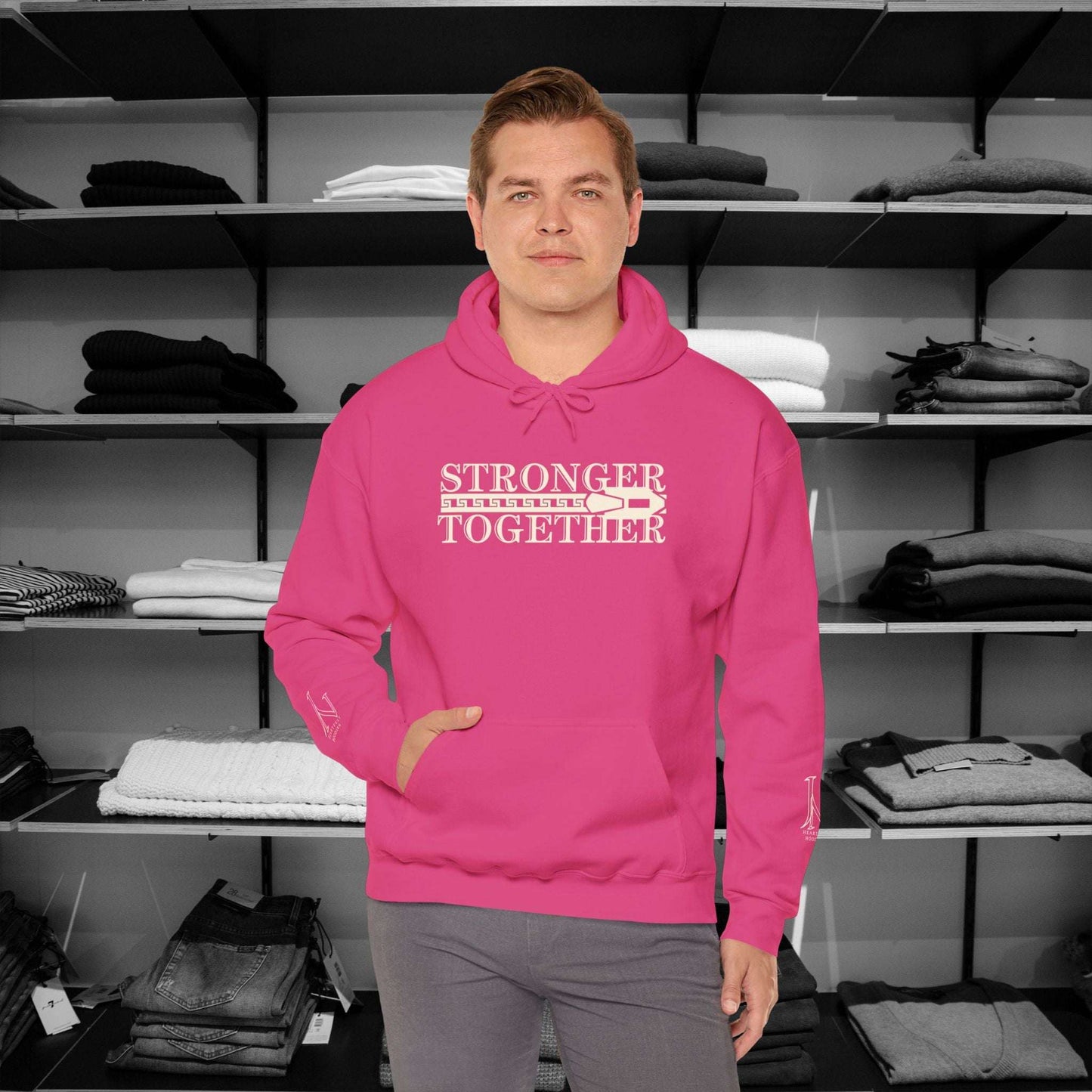 Dear Person Behind Me Hoodie - Together We Rise and Fight Against Breast Cancer