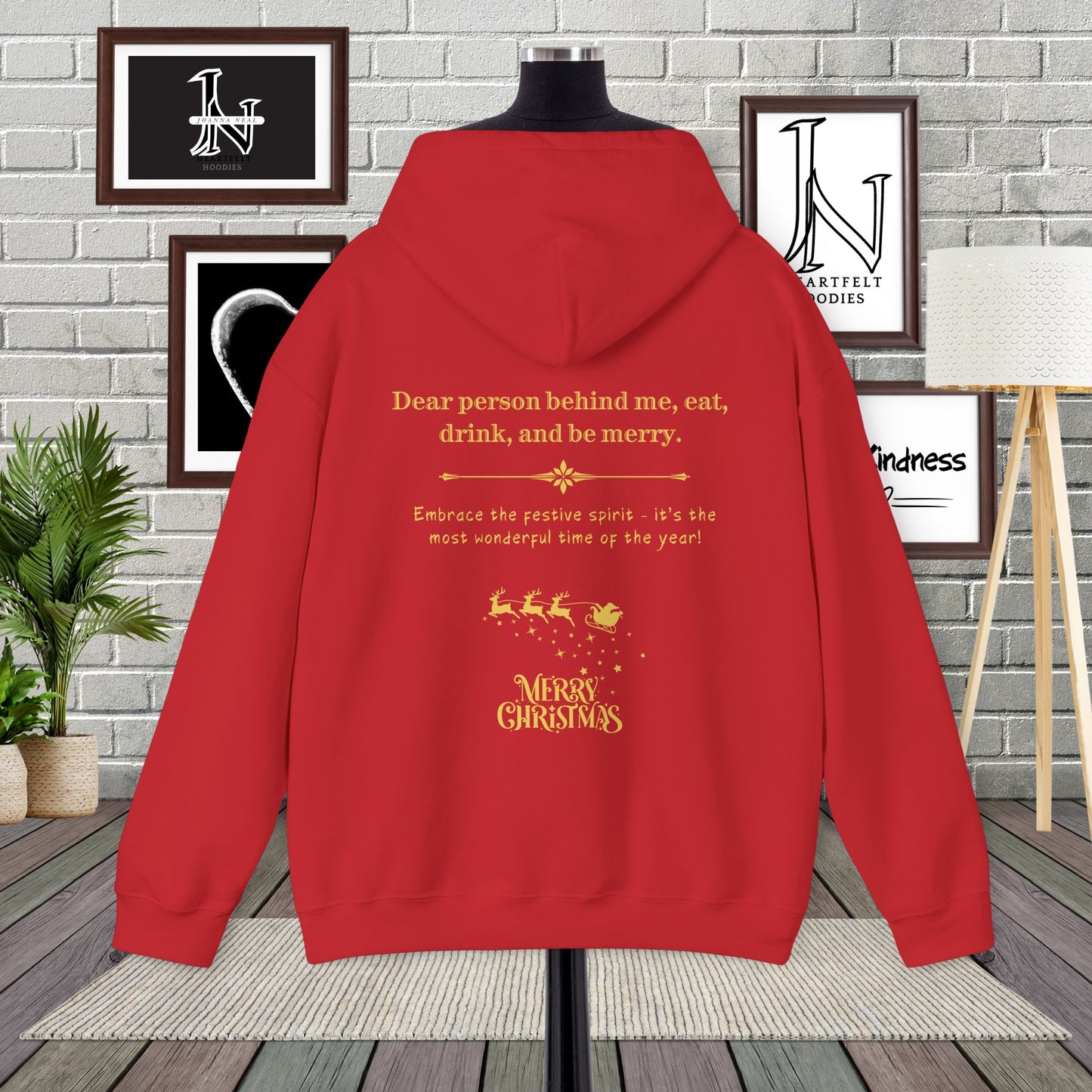 Dear Person Behind Me Hoodie, eat, drink, and be merry.| Be Kind Ugly Christmas Sweater