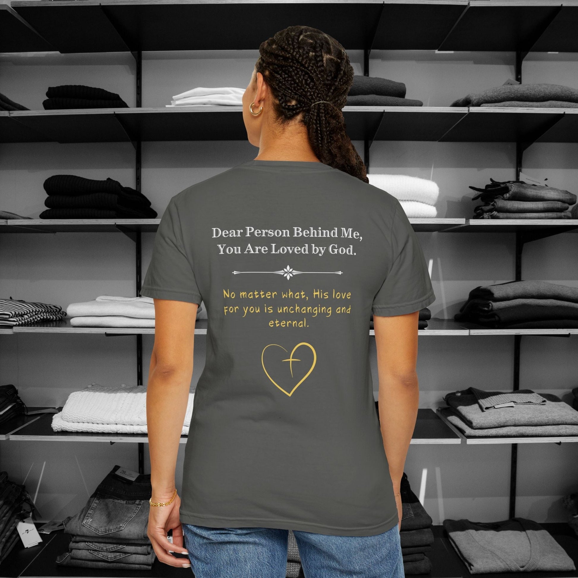 Wrap up in love and encouragement with our You Are Loved by God. These Comfort Colors tees are a heartfelt reminder that no matter what, God's love for you is unchanging and eternal