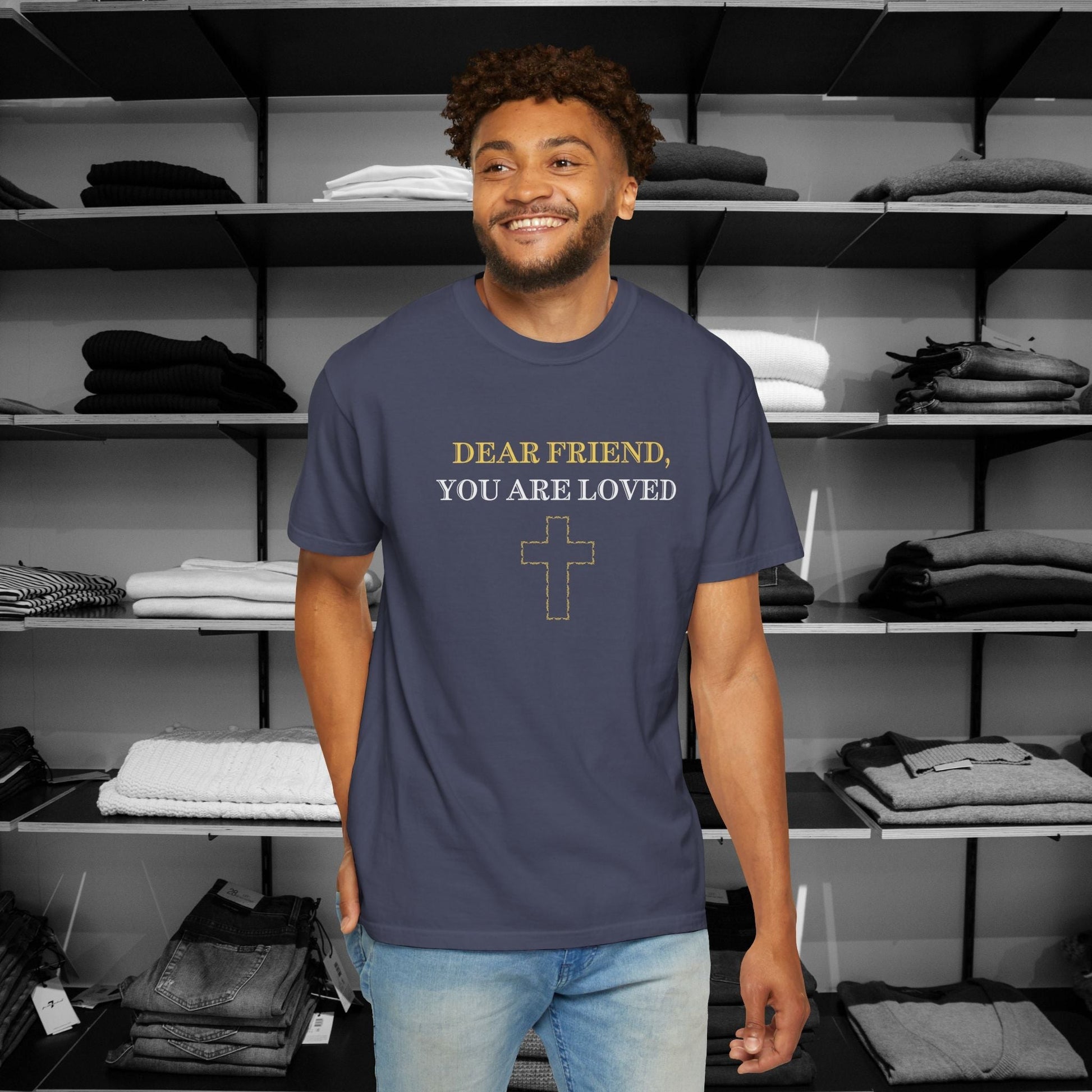 Wrap up in love and encouragement with our You Are Loved by God. These Comfort Colors tees are a heartfelt reminder that no matter what, God's love for you is unchanging and eternal