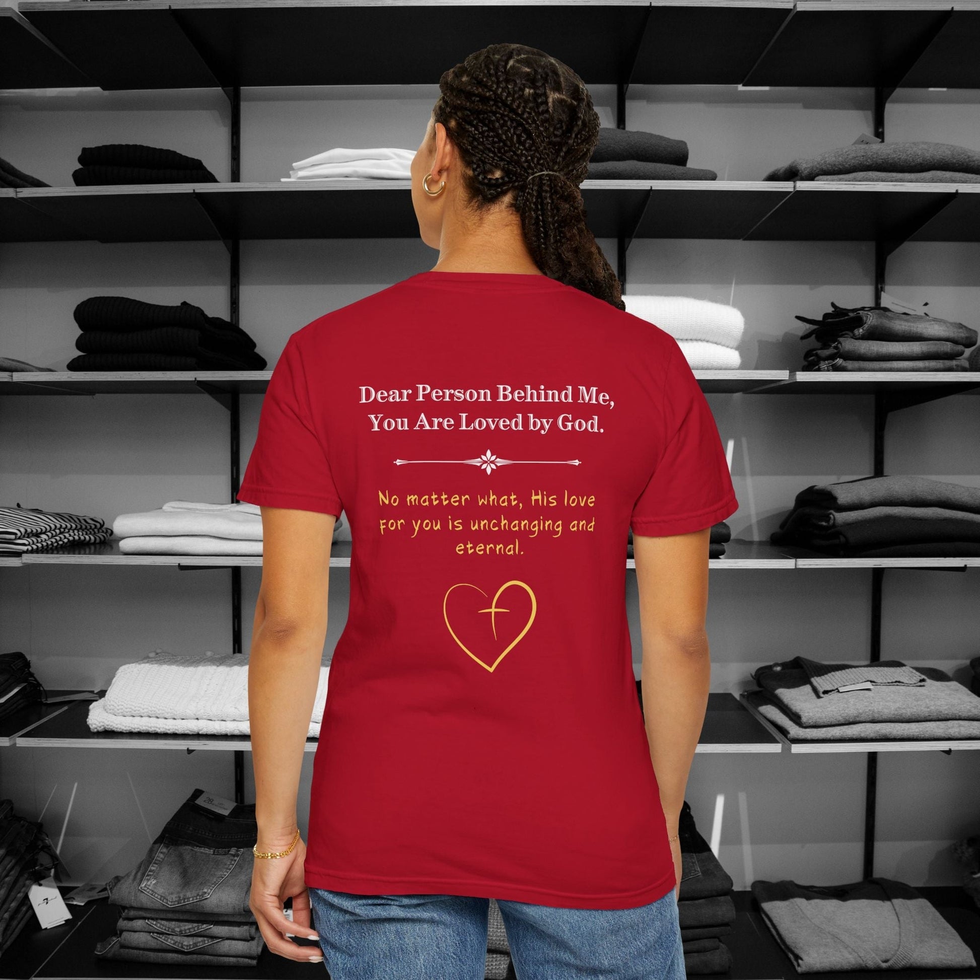 Wrap up in love and encouragement with our You Are Loved by God. These Comfort Colors tees are a heartfelt reminder that no matter what, God's love for you is unchanging and eternal