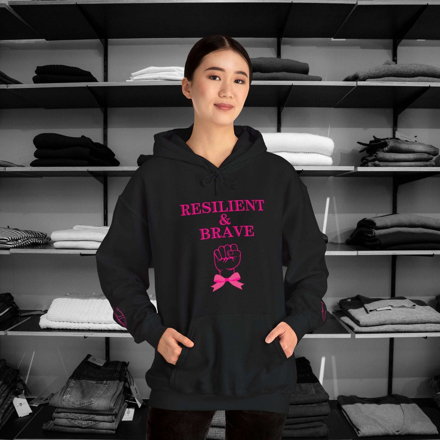 Dear Person Behind Me Hoodie,this Pink Ribbon is More Than Just a Color. Stand strong and stylish in this empowering hoodie - speaks to both inner and outer strength