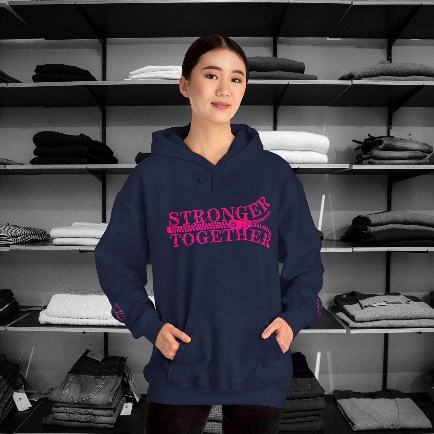 Dear Person Behind Me Hoodie - Together We Rise and Fight Against Breast Cancer