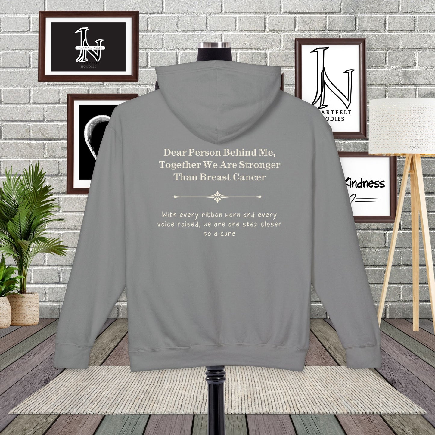 Stand strong and stylish in this empowering hoodie, It speaks to inner and outer strength. Dear Person Behind Me Hoodie - Together We Are Stronger Than Breast Cancer