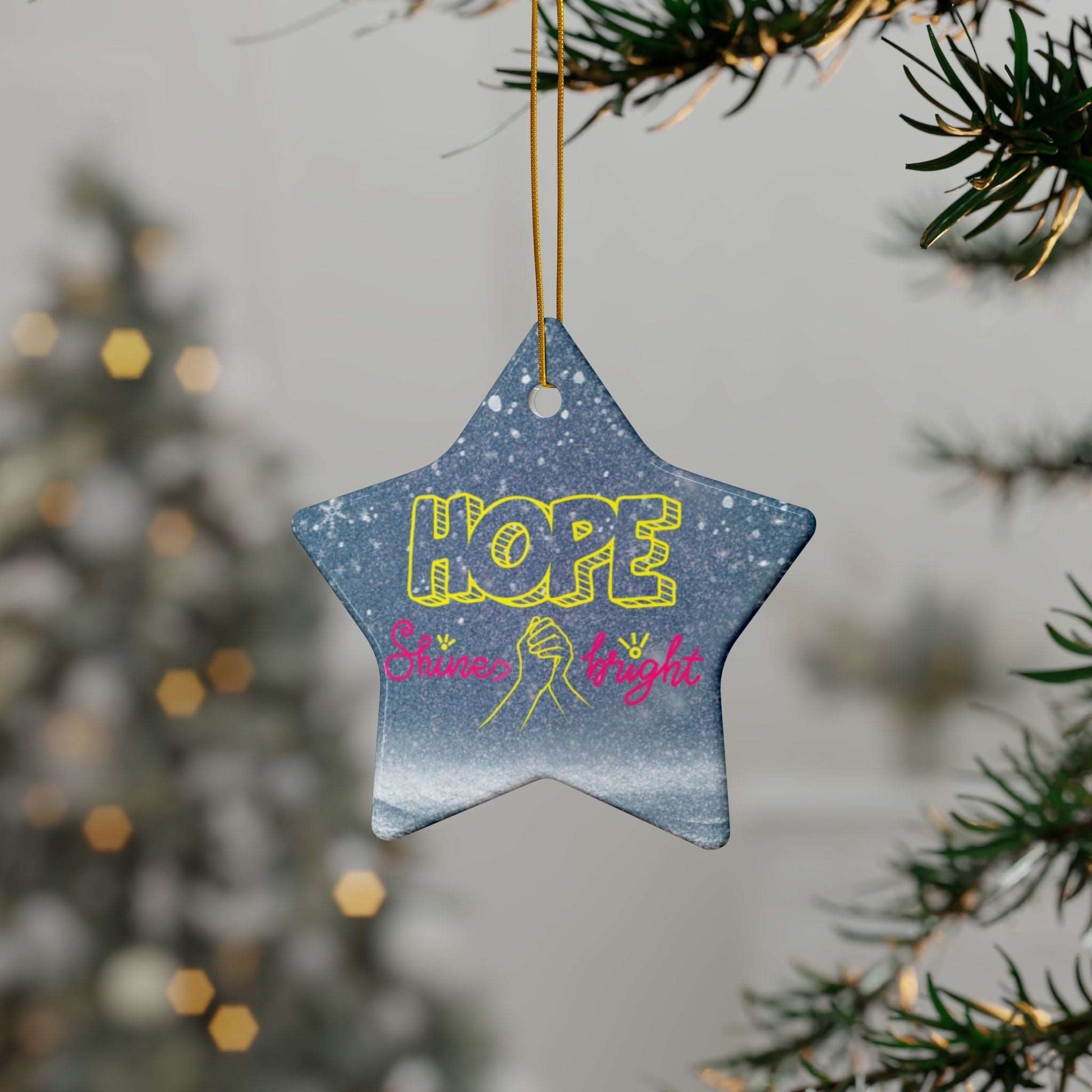 Celebrate the holiday season while spreading an important message with our Mental Health Awareness Holiday ceramic Christmas Ornaments. Beautifully designed ornament