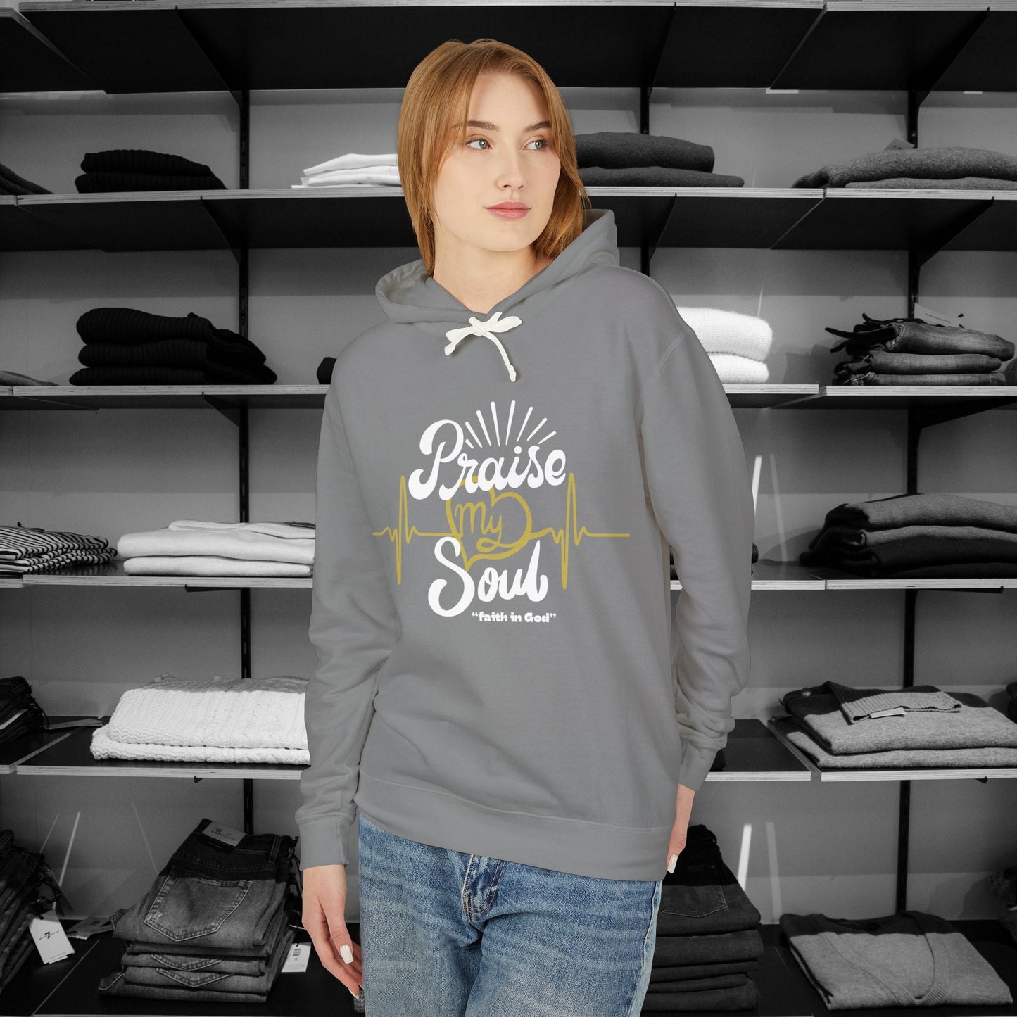 Express your faith in style with this Comfort Colors "Praise My Soul" Christian hoodies designed by Heartfelt Hoodies. Click here ⬆ to view our Christian Collections